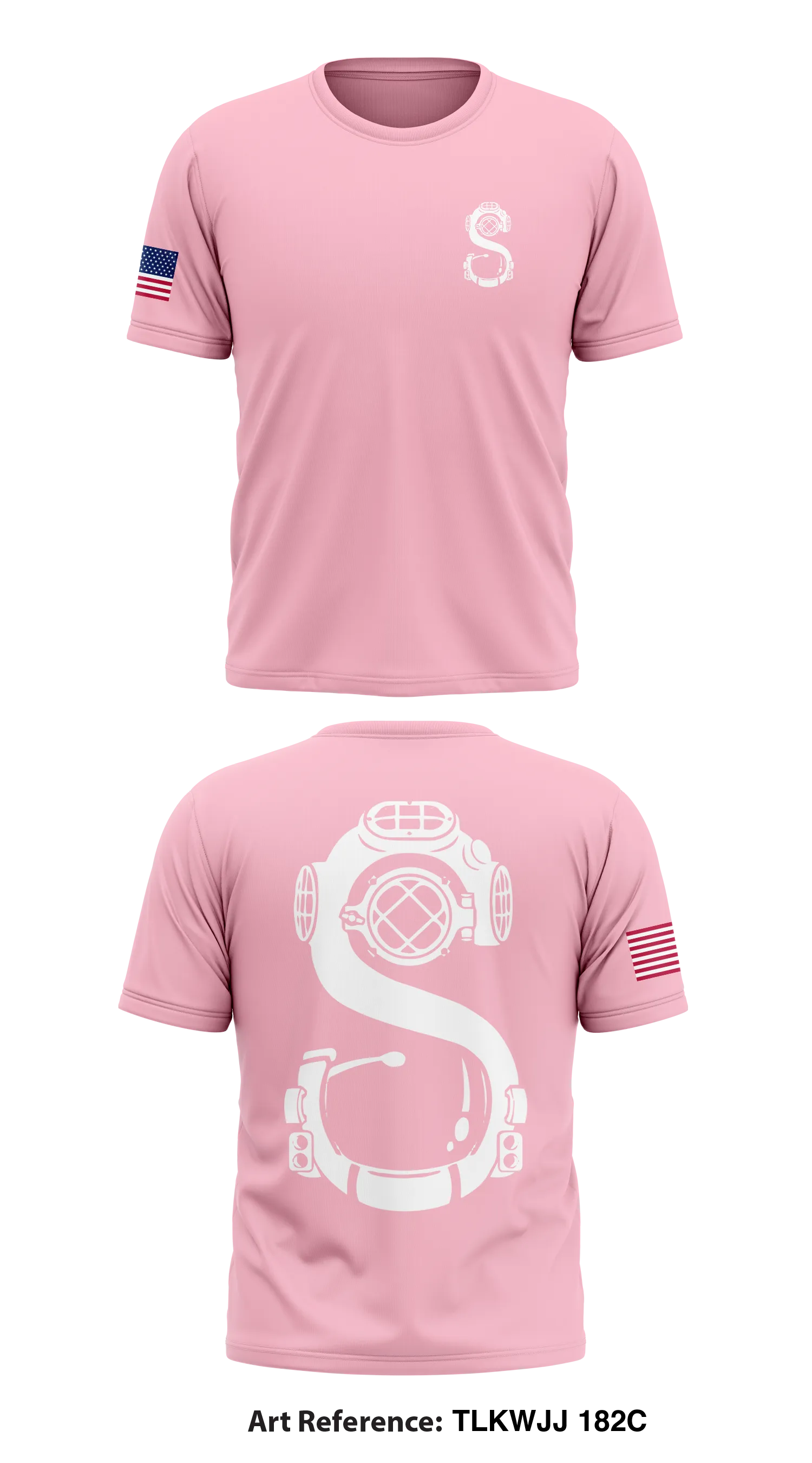1st Space BN Store 1 - Light Pink Core Men's SS Performance Tee - TLKWJJ