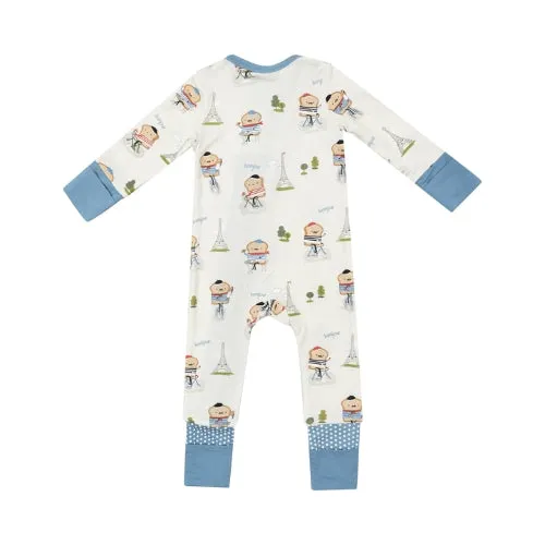 2 Way Zipper Romper - French Toast
