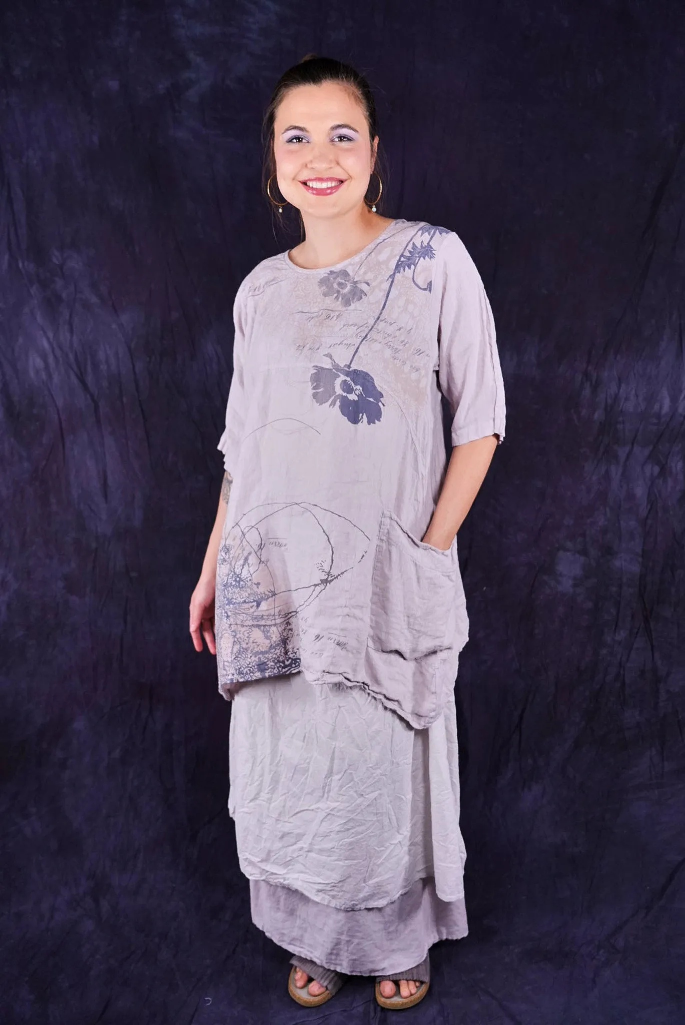 2270 Linen Urchin Tunic Rice Paper-P