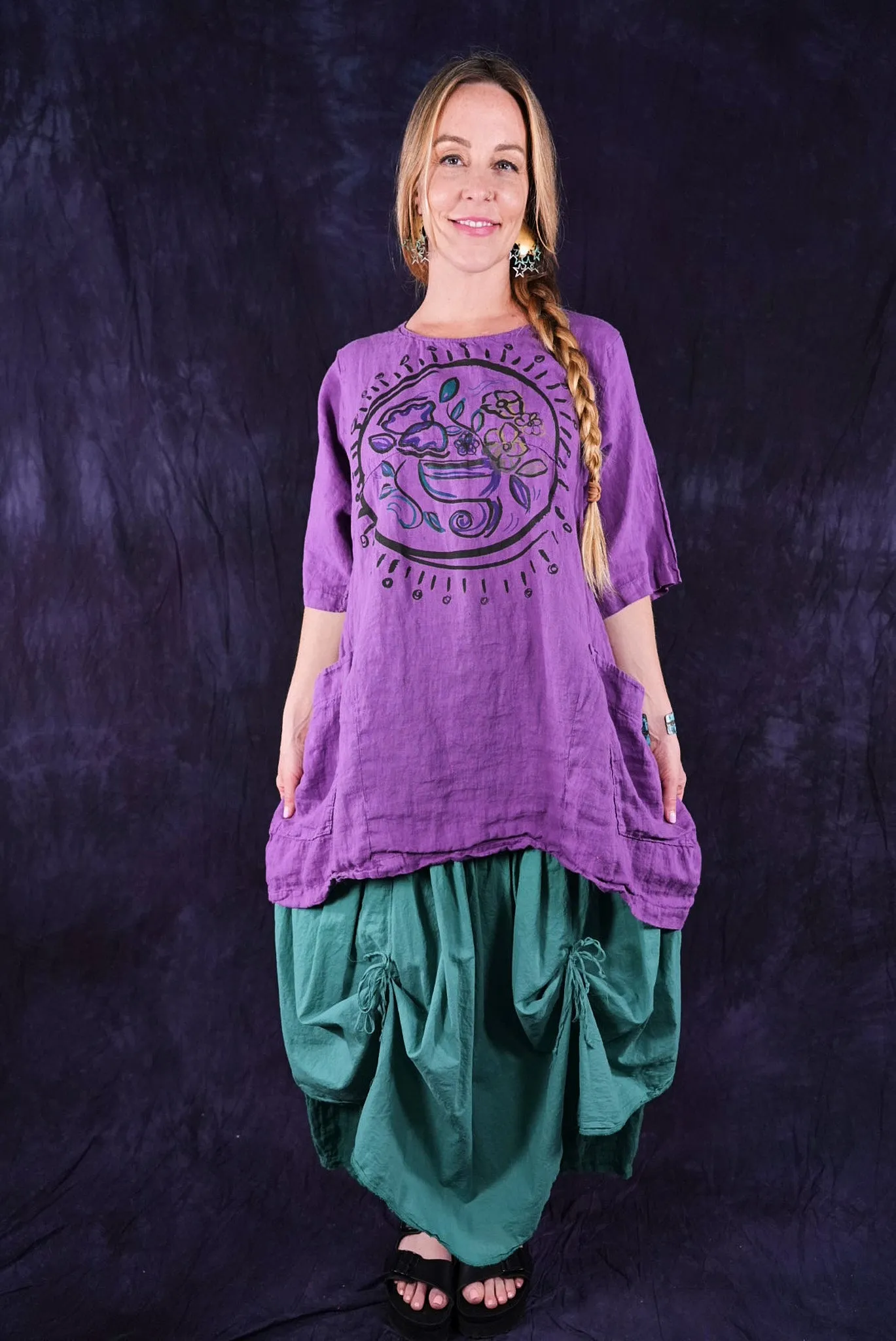 2270 Linen Urchin Tunic Violet-P