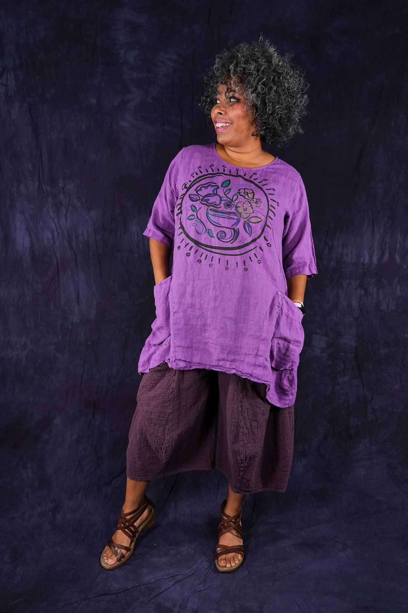 2270 Linen Urchin Tunic Violet-P