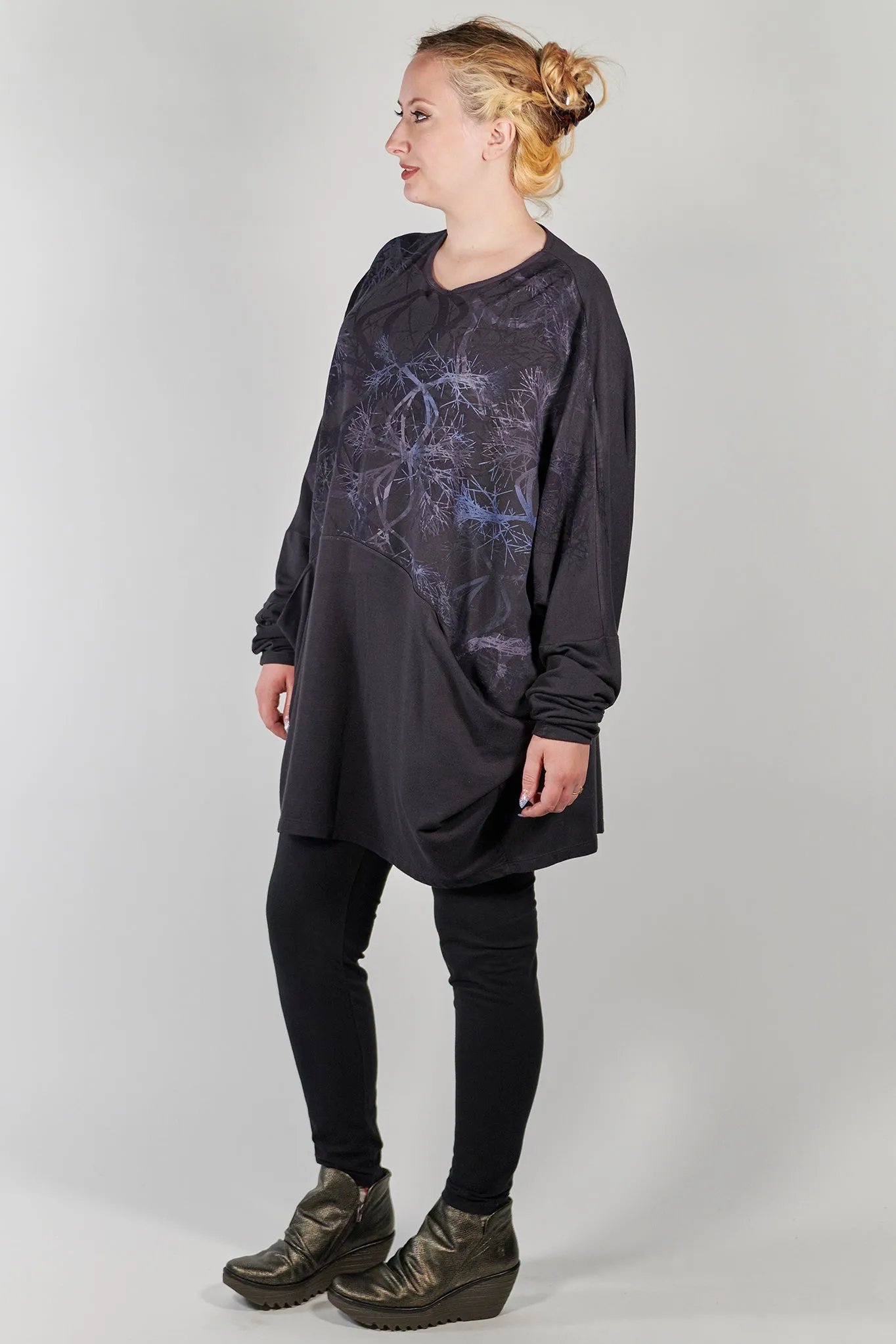 2296 Cocoon Pullover Plumblack-P