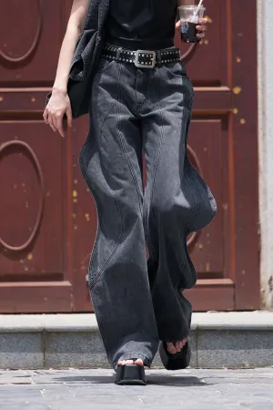 3D Wave Fractal Deconstruction Jeans