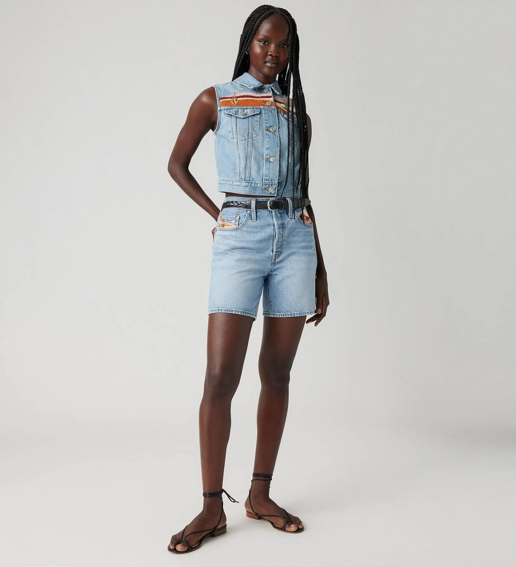 501 Mid Thigh Shorts | Desert Utopia