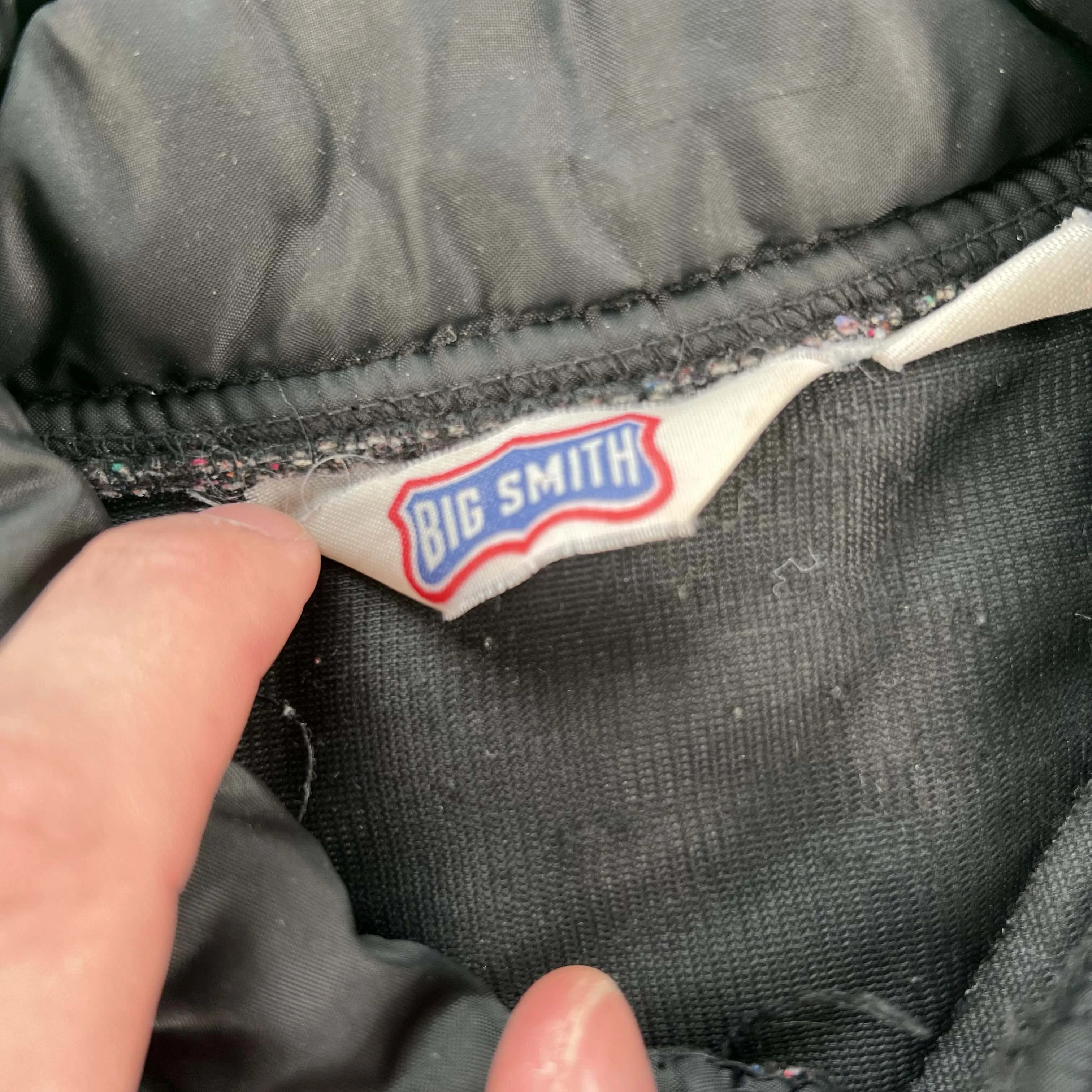70s Big Smith Black Quilted Jacket- L