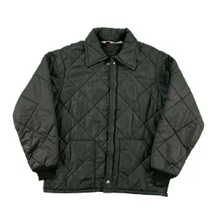 70s Big Smith Black Quilted Jacket- L