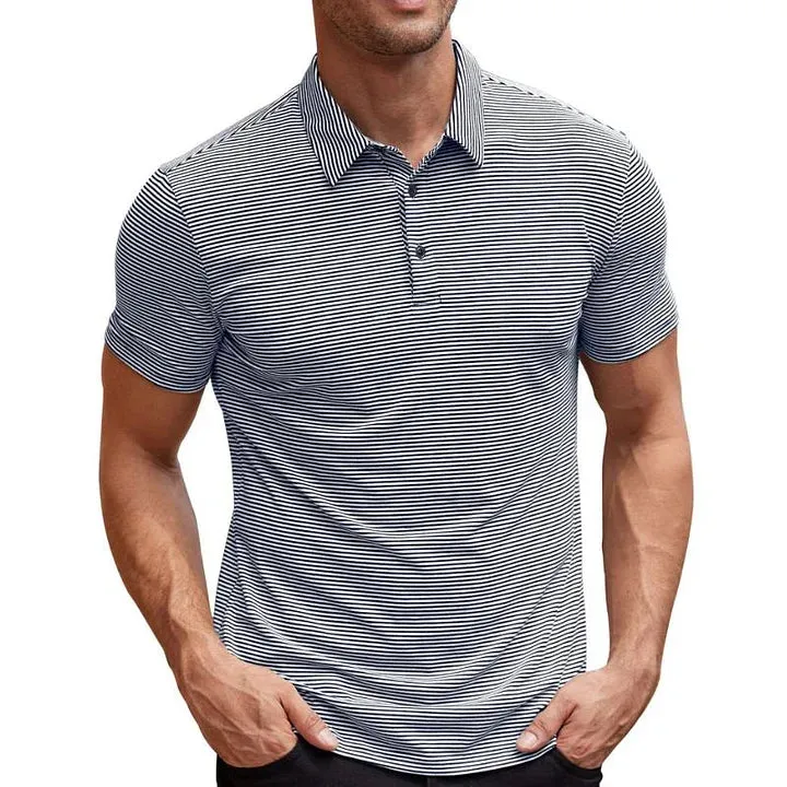 Adam - Casual Striped Polo for Men