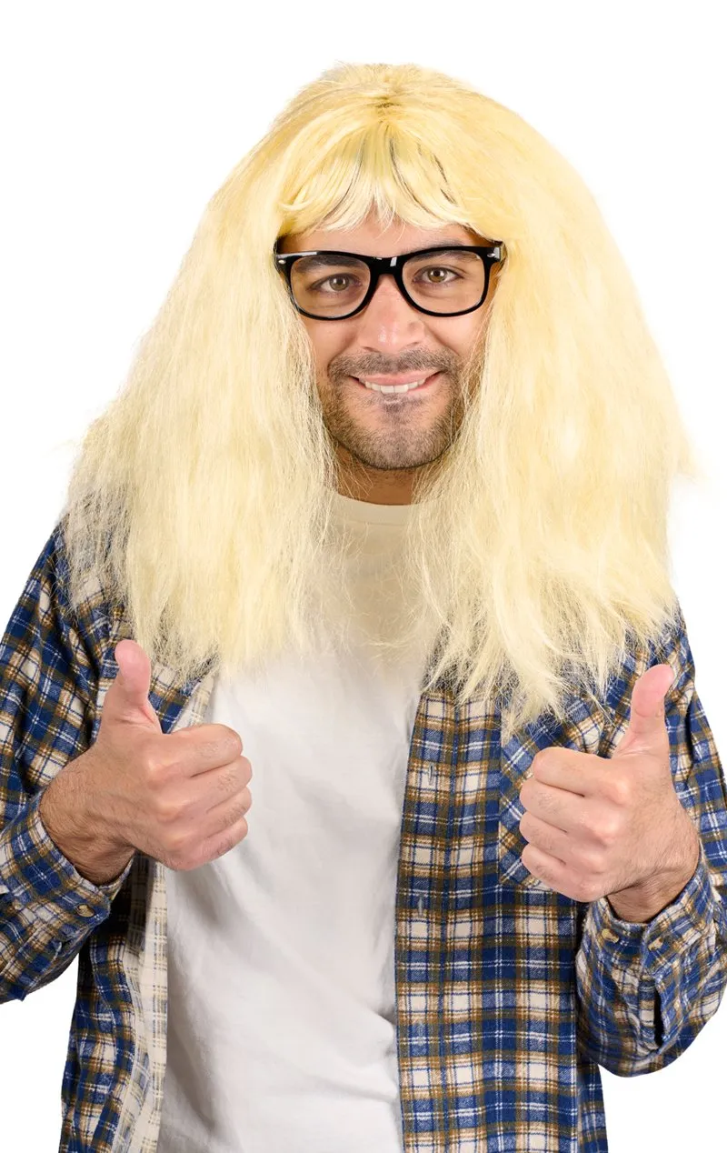 Adult Nerd Blonde Wig & Glasses