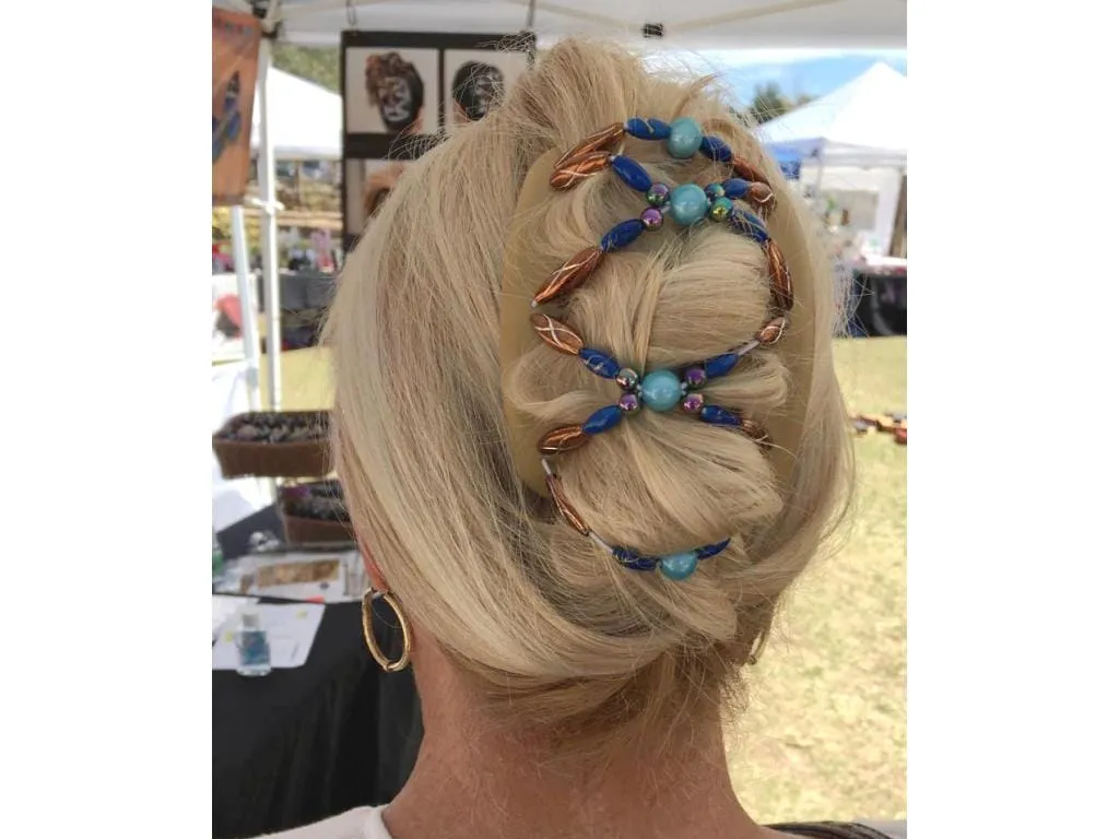 African Butterfly Thick Hair Comb - Dalena Brown 137