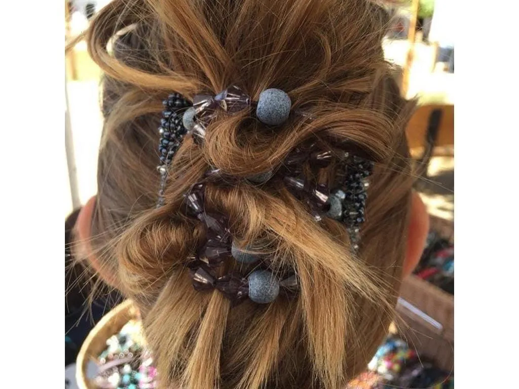 African Butterfly Wire Hair Clip - 7 Tong 478