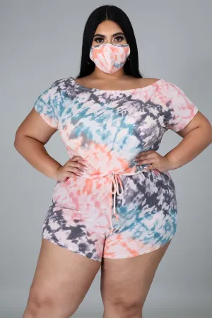 All over Mini romper set