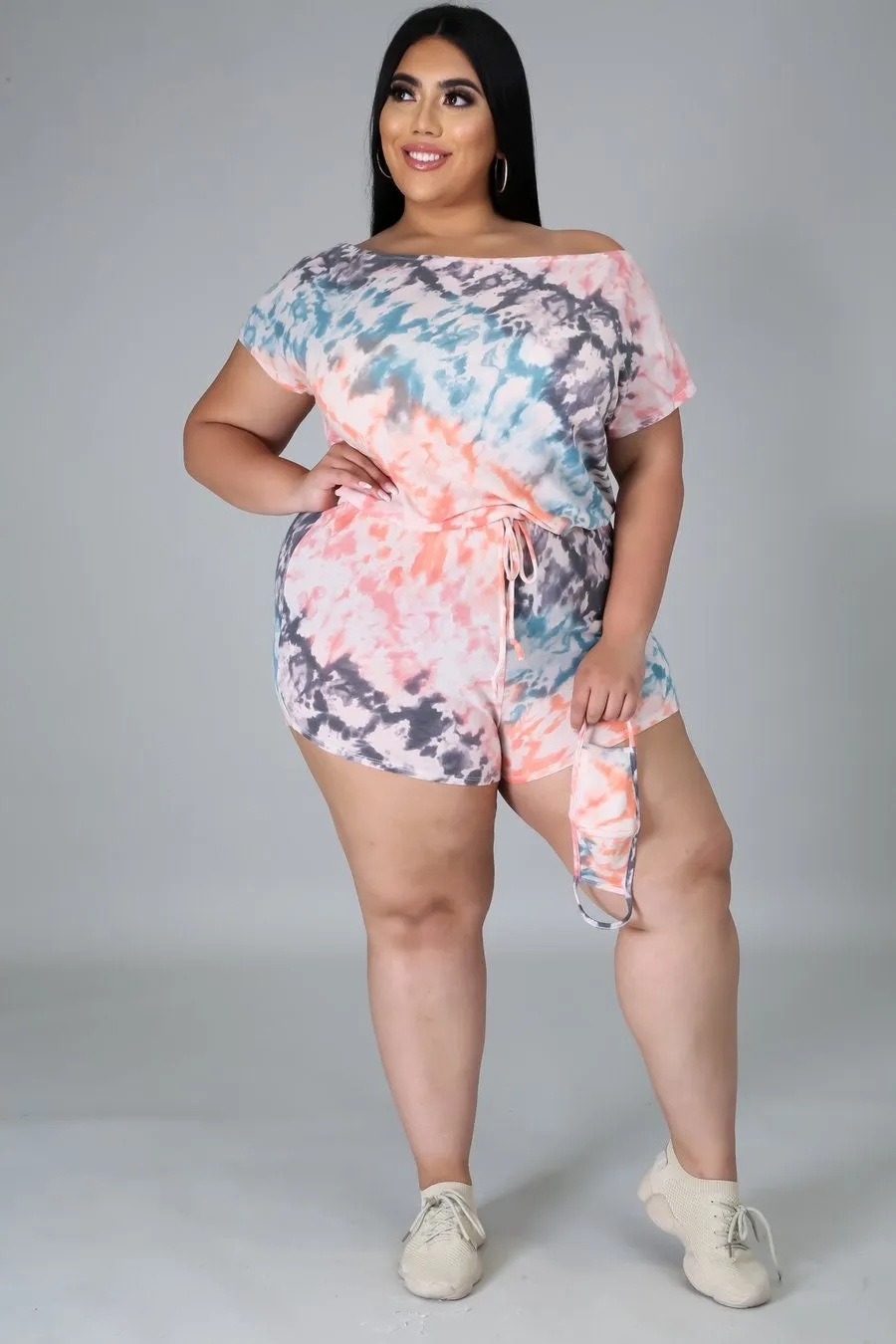 All over Mini romper set
