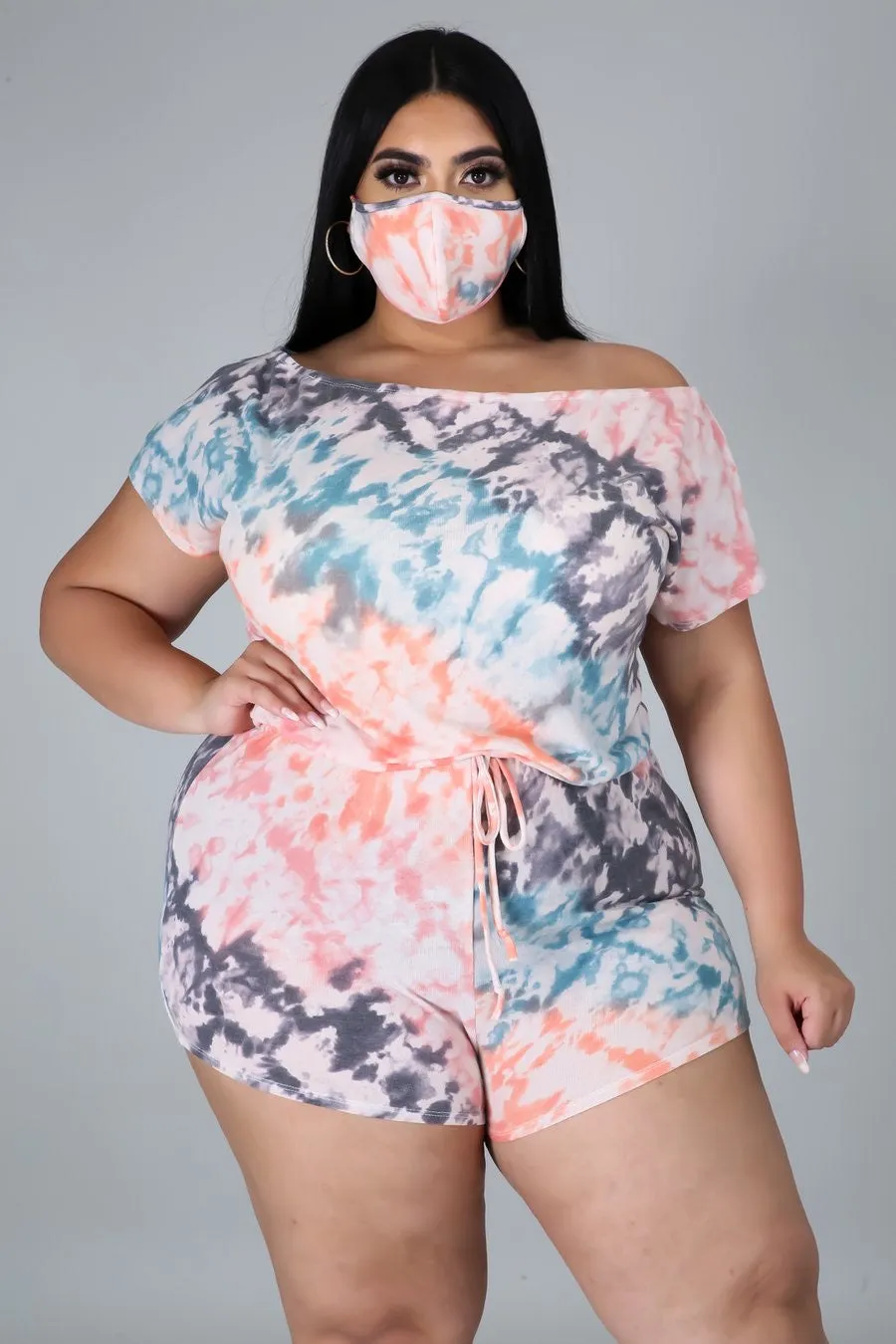 All over Mini romper set