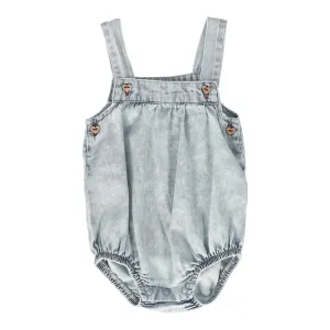 Analogie Stonewash Girls Romper - Blue Wash