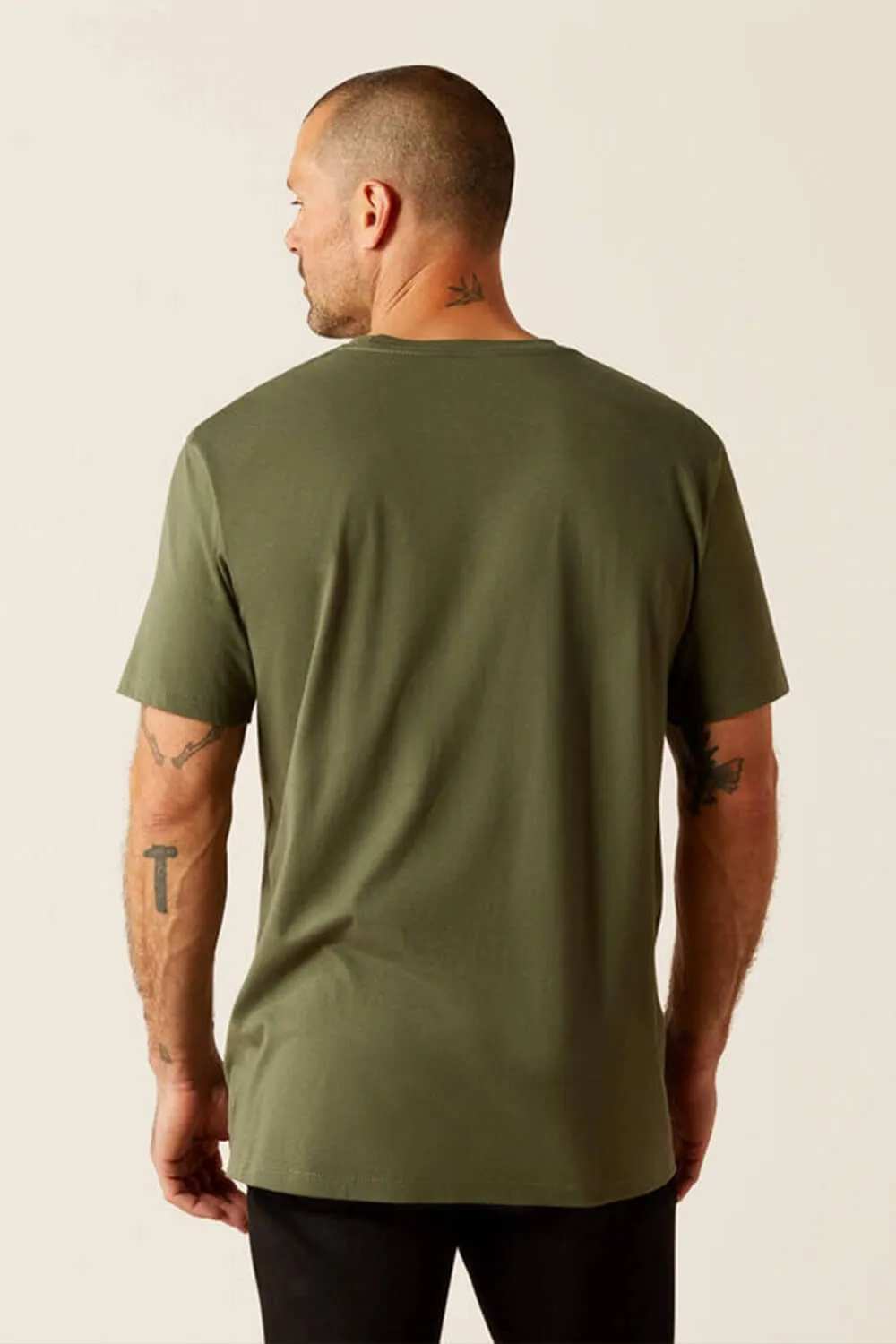 Ariat Patriot Stripe T-Shirt for Men in Green | 10054833-SURPLUSGREEN