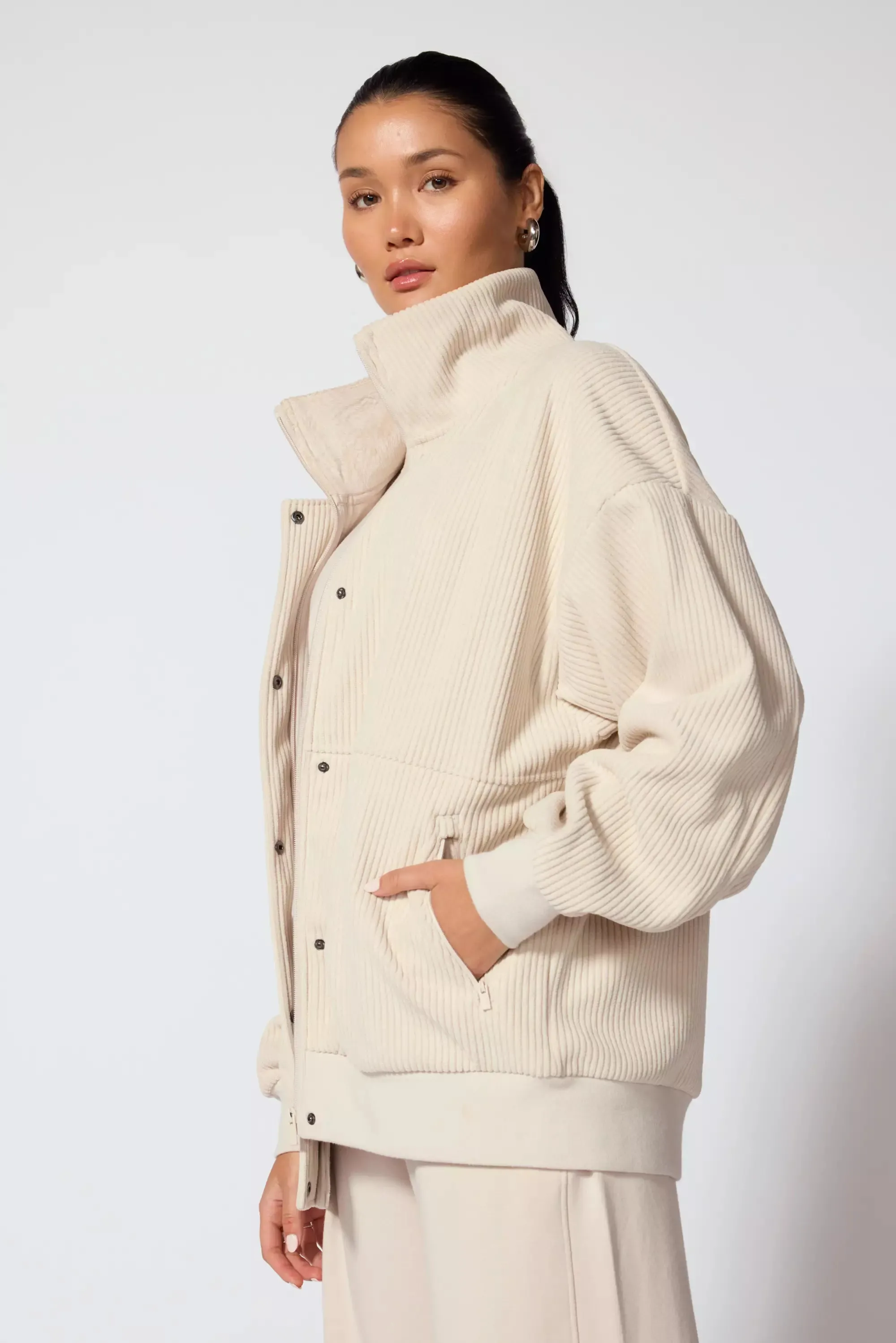 Aura Oversized Jacket - Stone