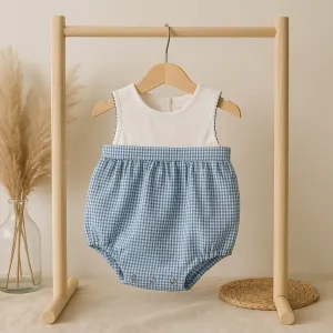 Baby Boys Gingham Summer Romper