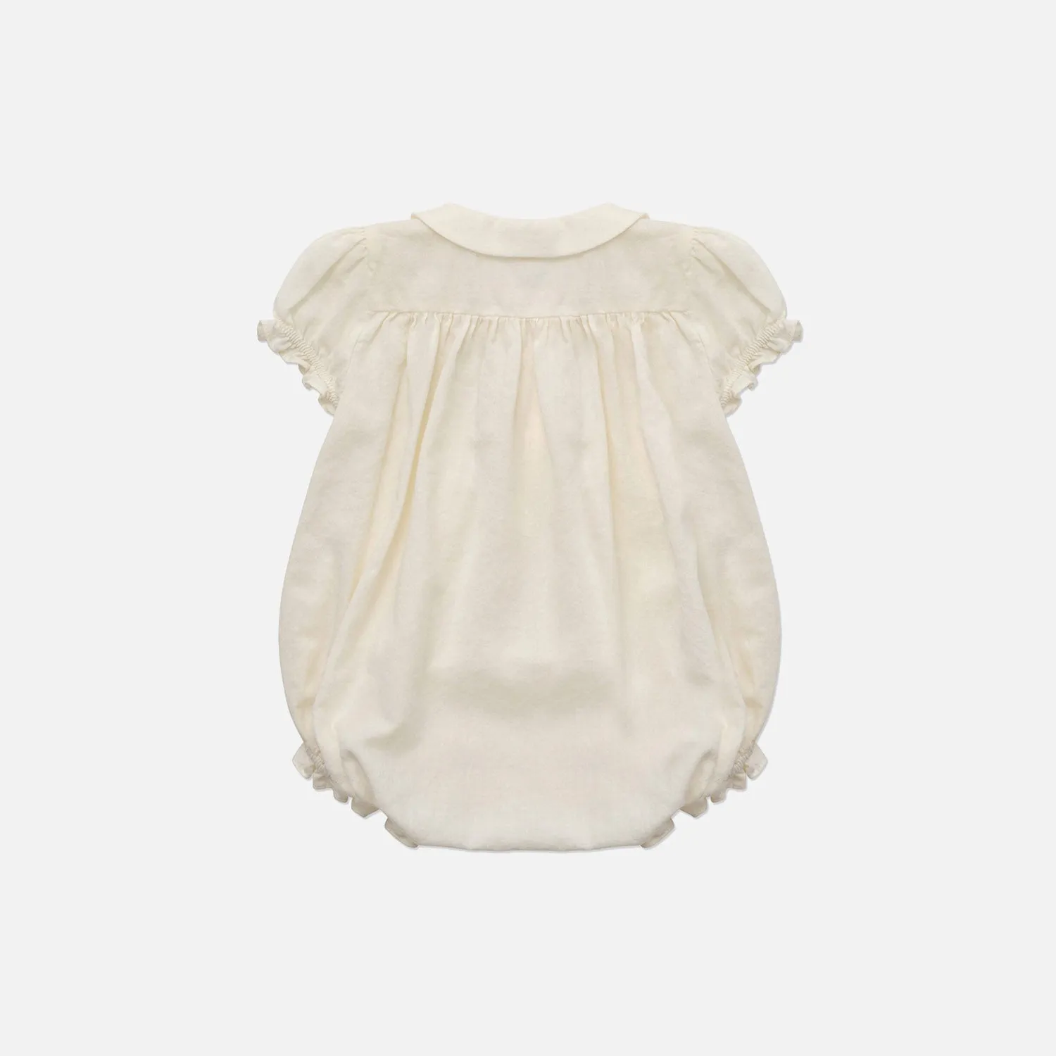 Baby Cotton Marianne Romper - Ivory