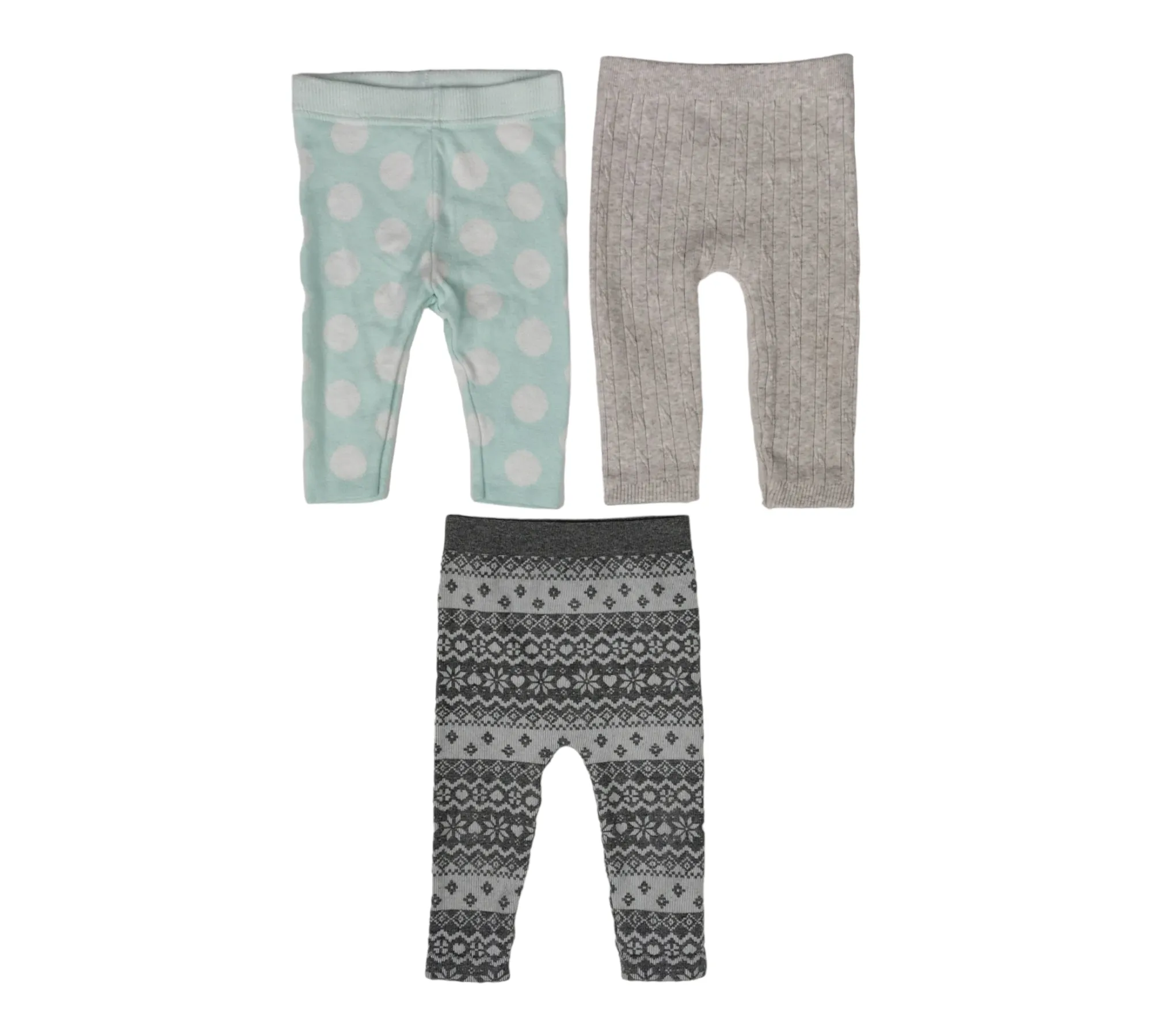 BABY GIRL SIZE 3/6 MONTHS - GEORGE, 3 Pack Warm Tights EUC B25