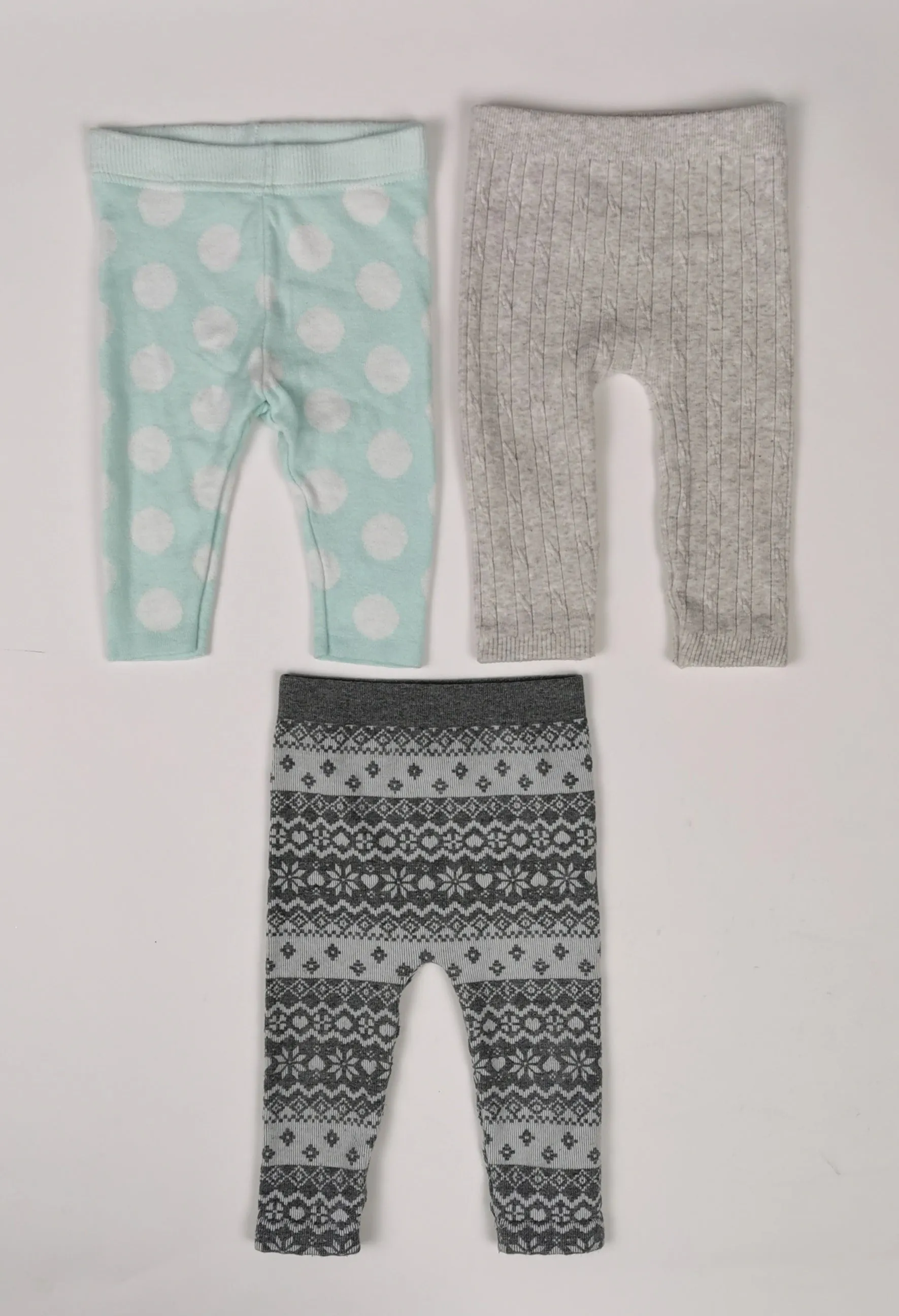 BABY GIRL SIZE 3/6 MONTHS - GEORGE, 3 Pack Warm Tights EUC B25