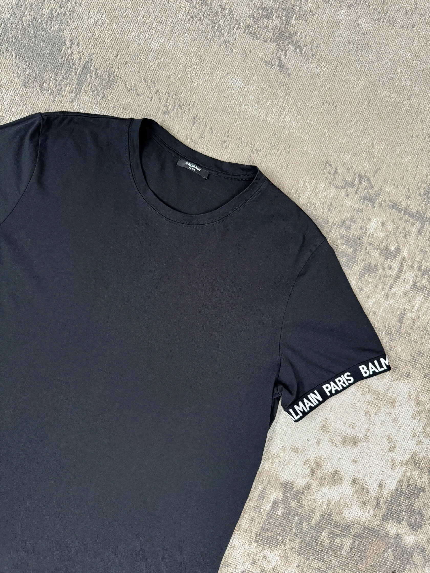 Balmain Tape Sleeve Trim Shirt - Black