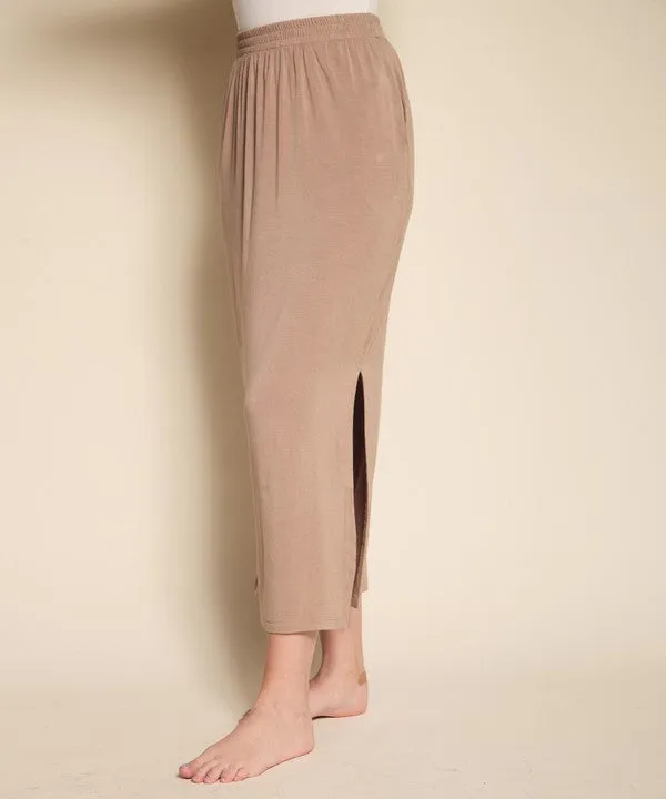 BAMBOO classic maxi skirt with pockets