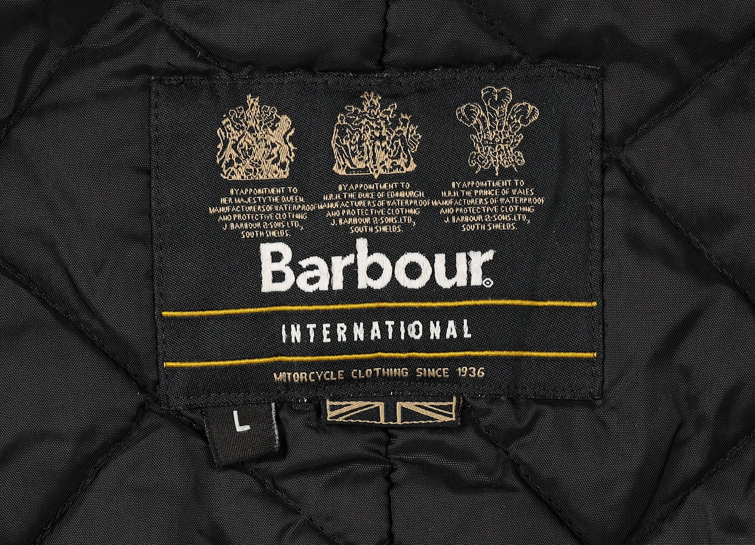 Barbour Duke International Wax Jacket - Black - L