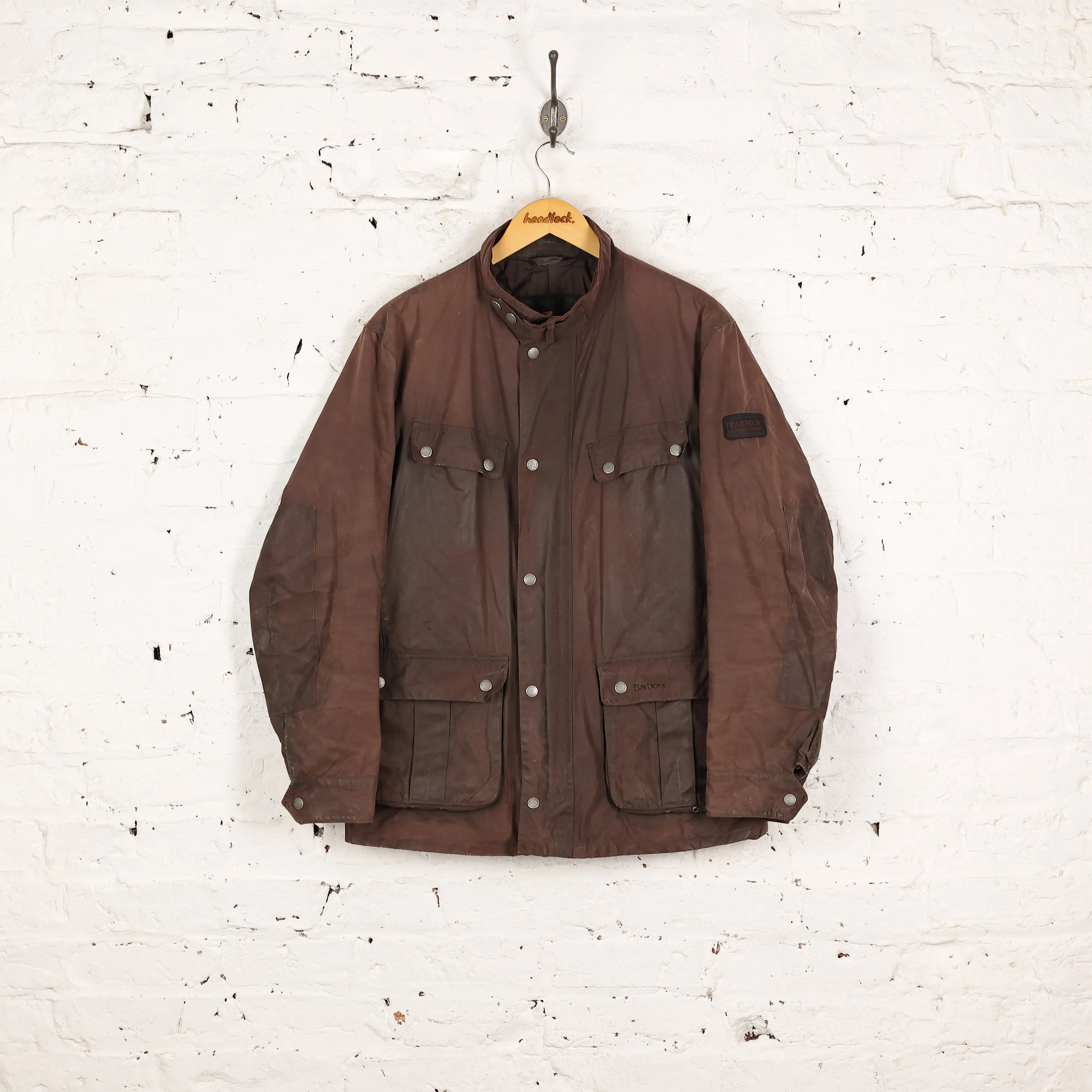 Barbour International Duke Wax Jacket - Brown - L
