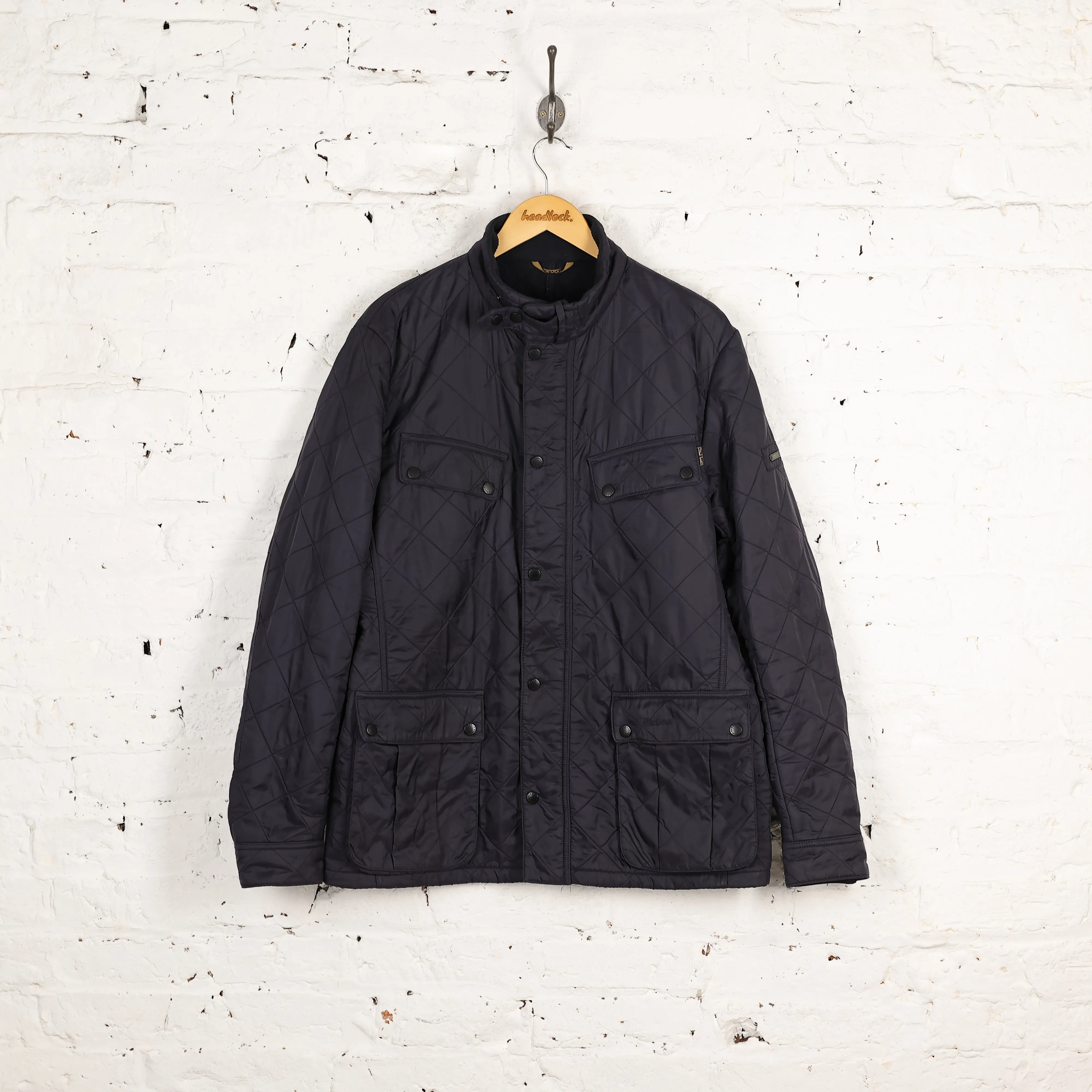 Barbour International Quilted Jacket - Blue - XL