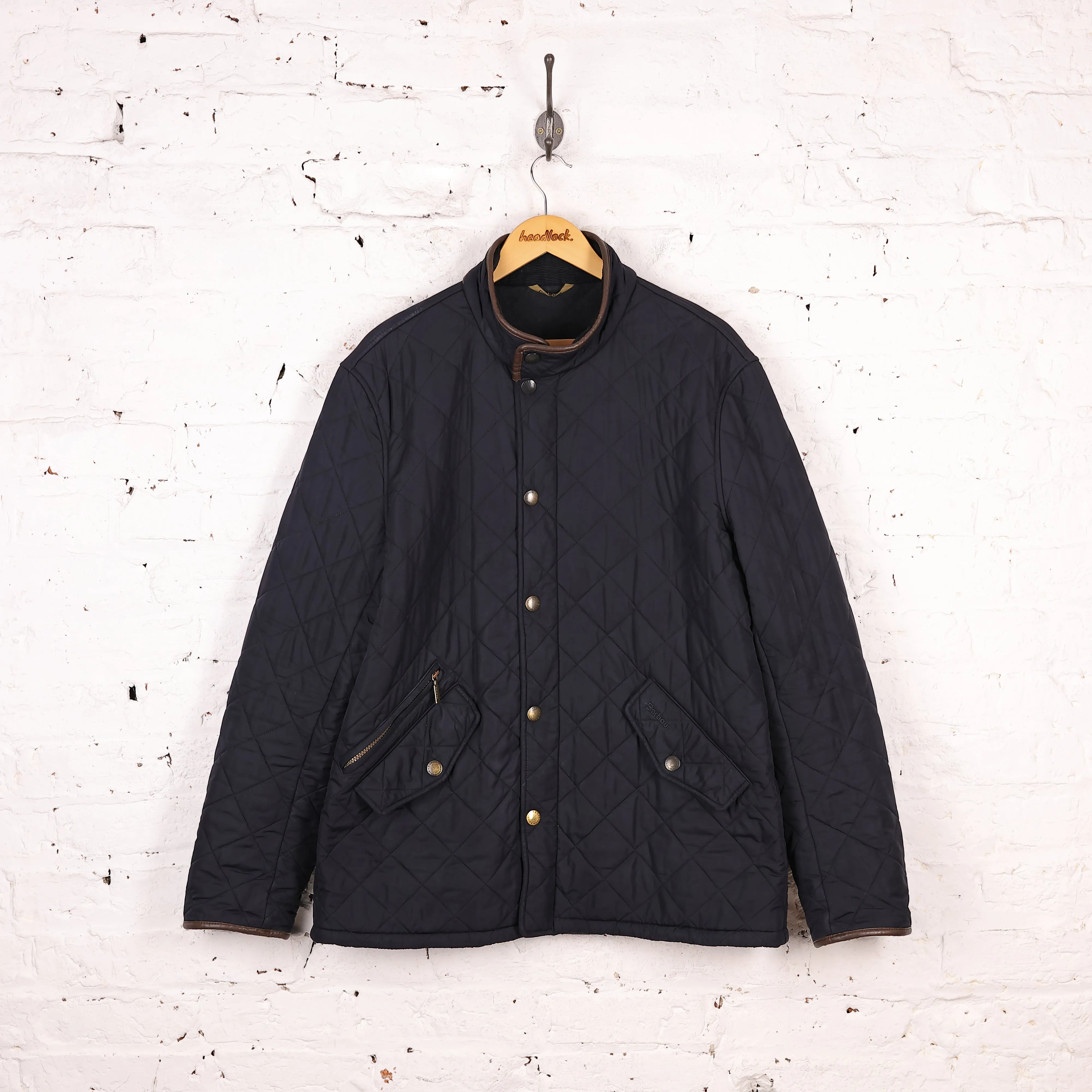 Barbour Powell Quilted Jacket - Blue - XL