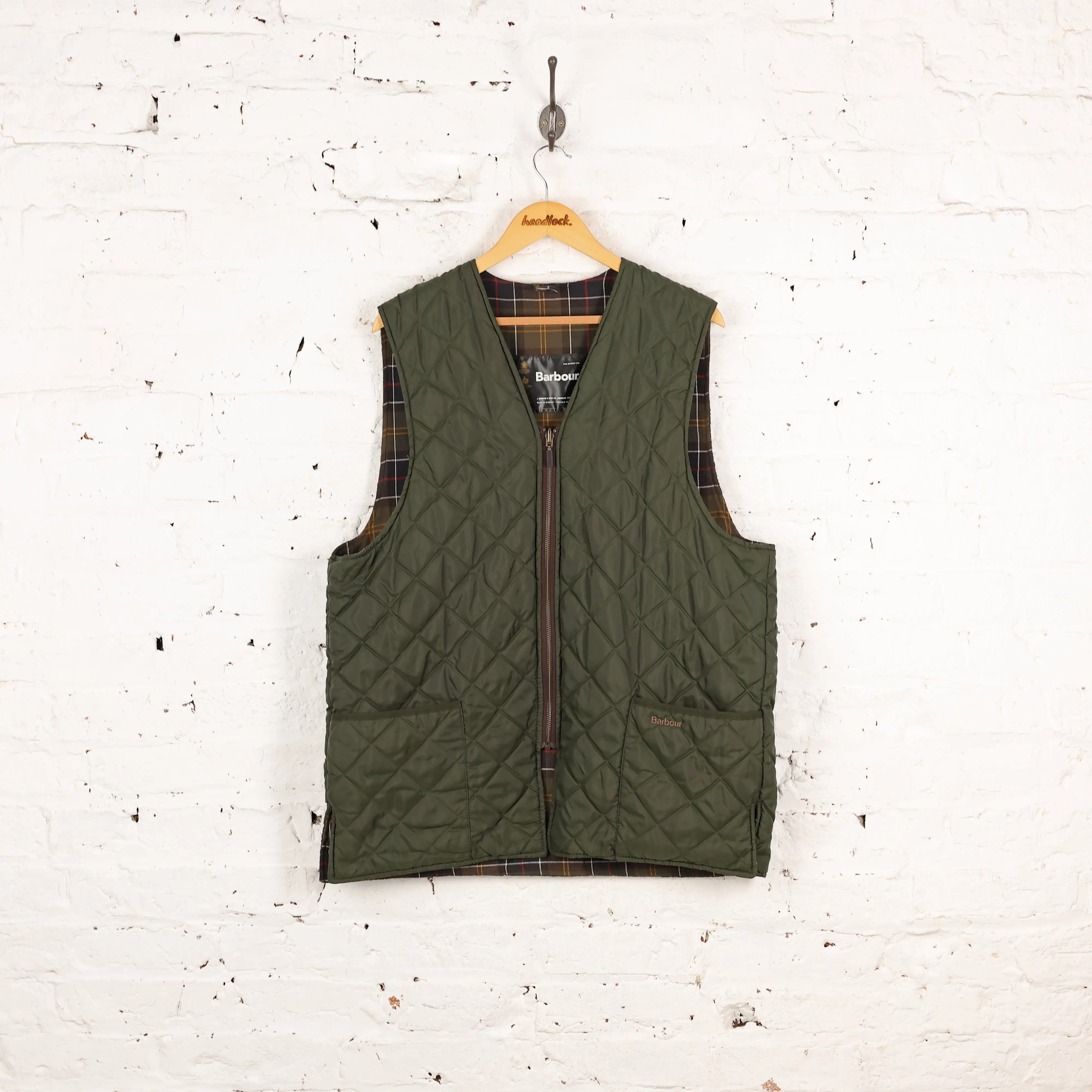 Barbour Quilted Waistcoat Jacket - Green - XL