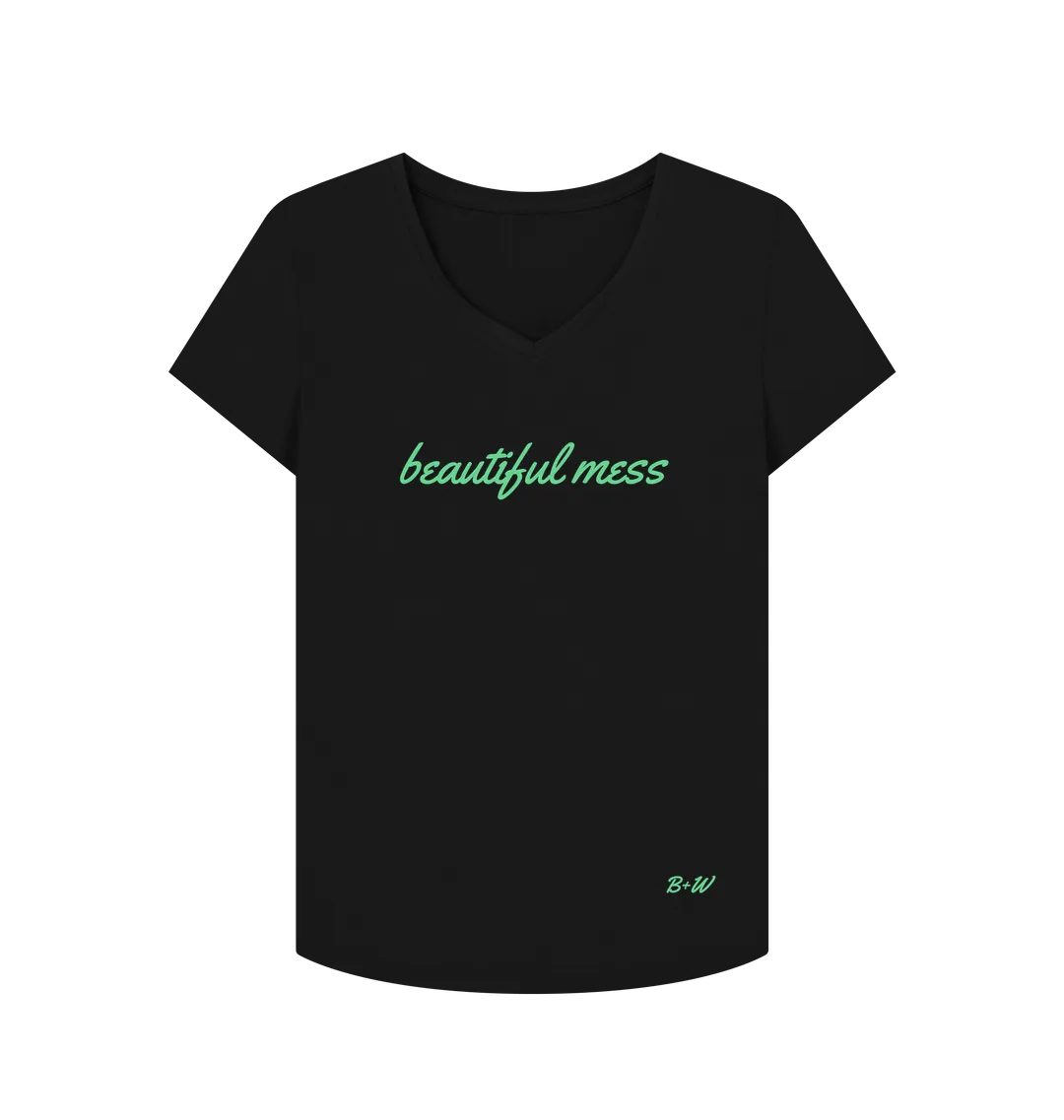 Beautiful Mess V Neck Tee