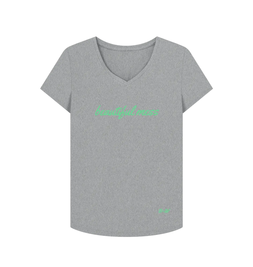 Beautiful Mess V Neck Tee