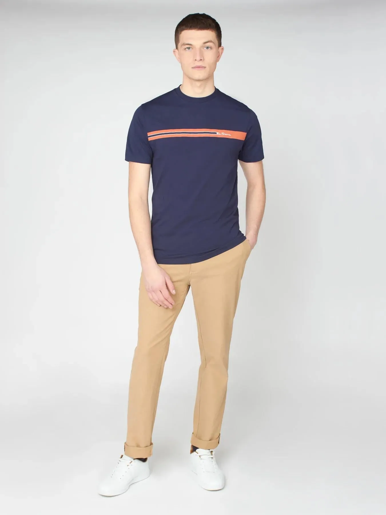 Ben Sherman Men's Regular Fit Chest Stripe Tee (0063358) M-XXL, 2 Colours