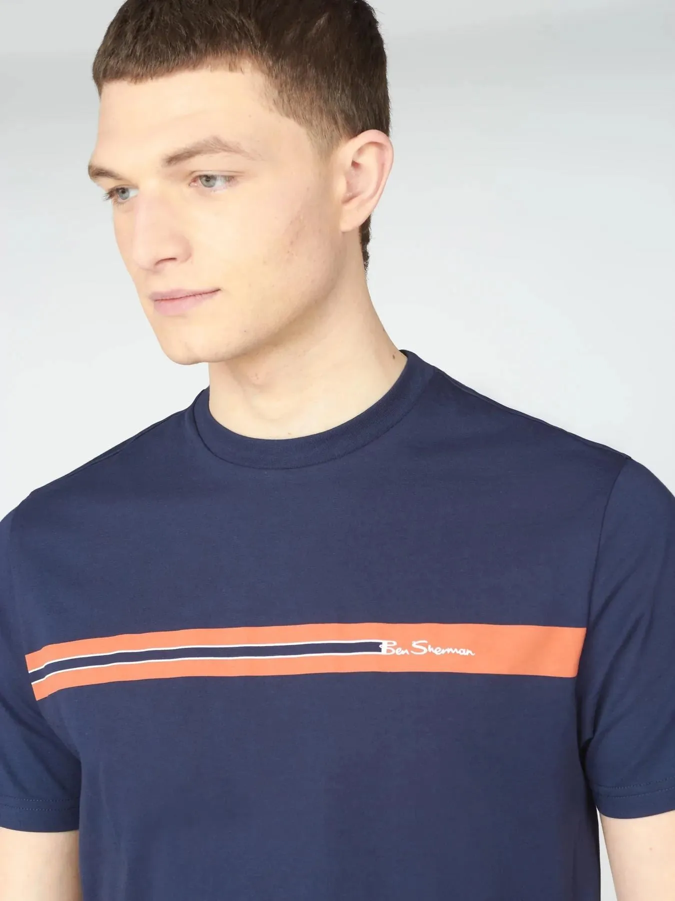 Ben Sherman Men's Regular Fit Chest Stripe Tee (0063358) M-XXL, 2 Colours