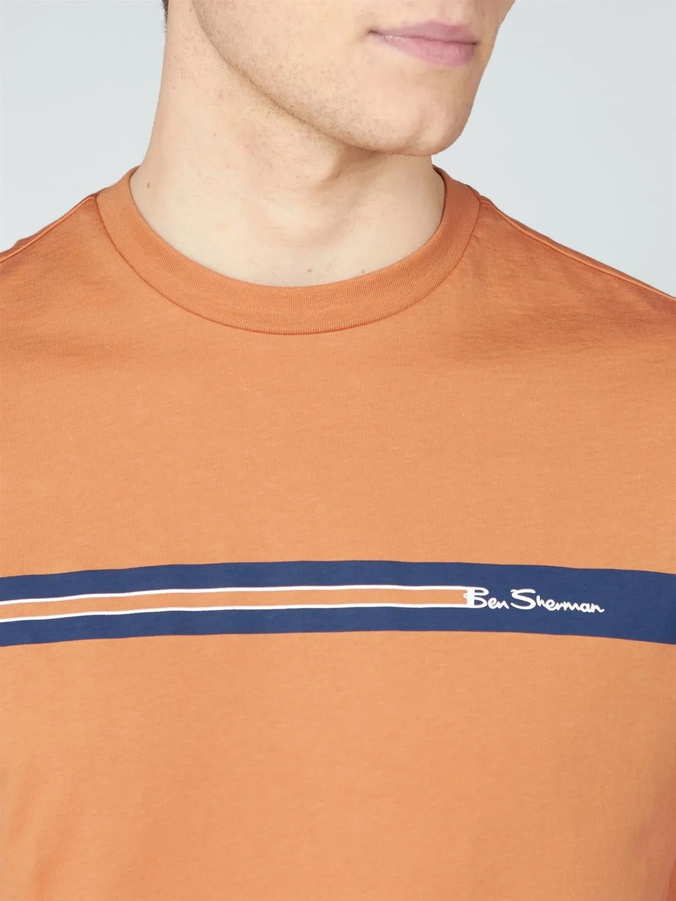 Ben Sherman Men's Regular Fit Chest Stripe Tee (0063358) M-XXL, 2 Colours