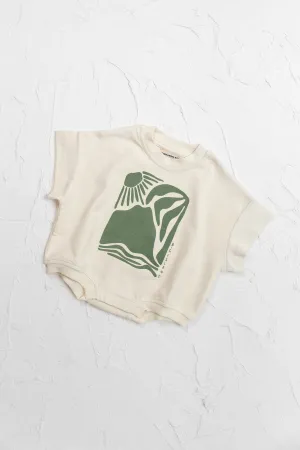 Big Island Tshirt Romper - Olive