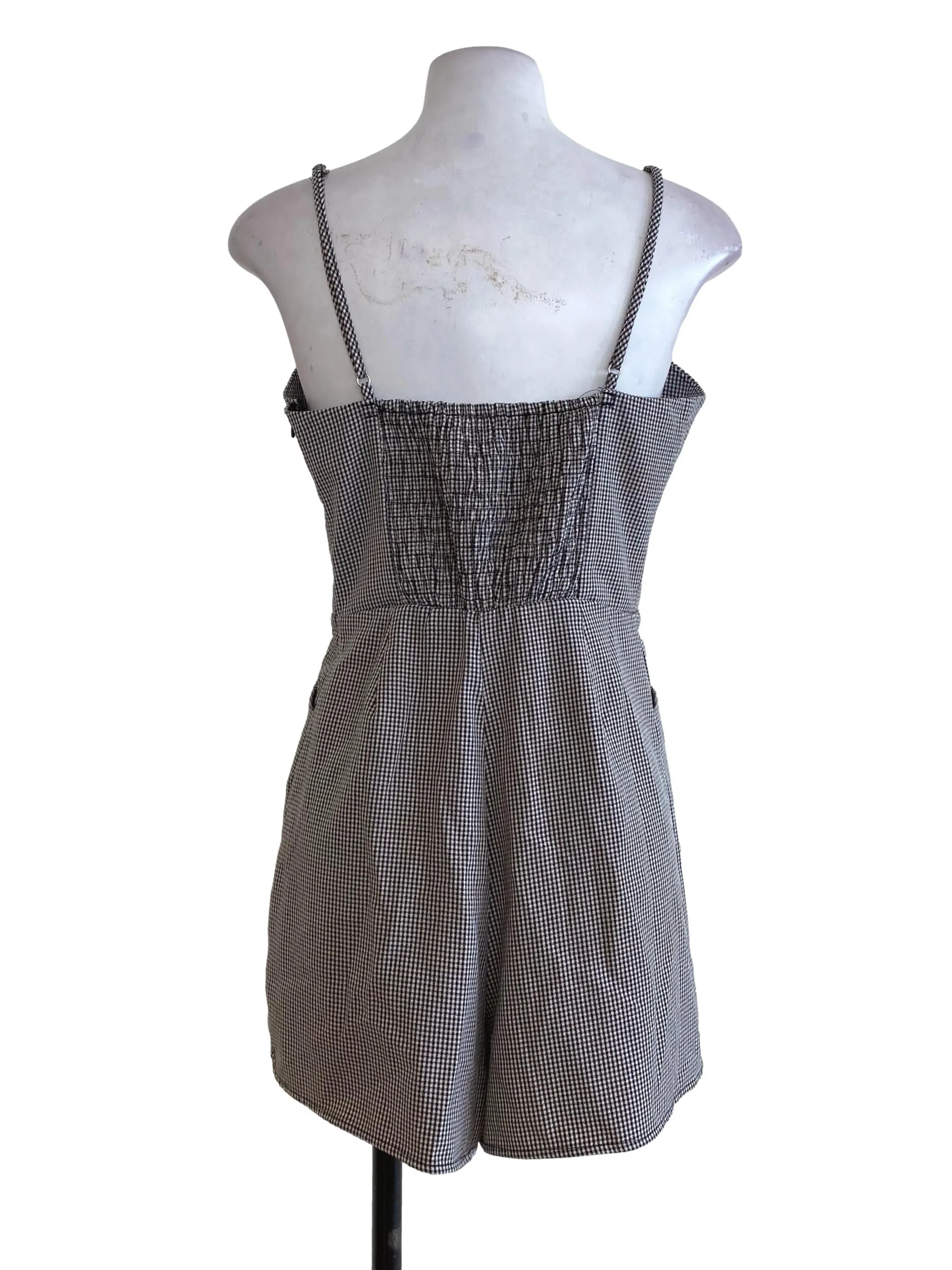 Black Gingham Rompers