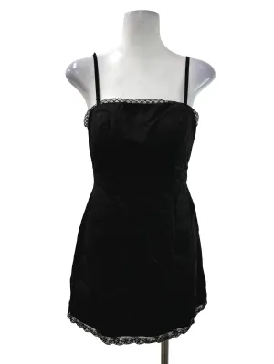 Black Mini Lace Detail Romper