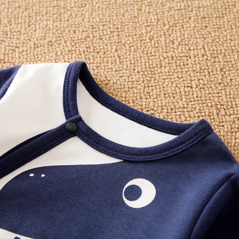 Blue Dinosaur Baby Suit Romper - Roar