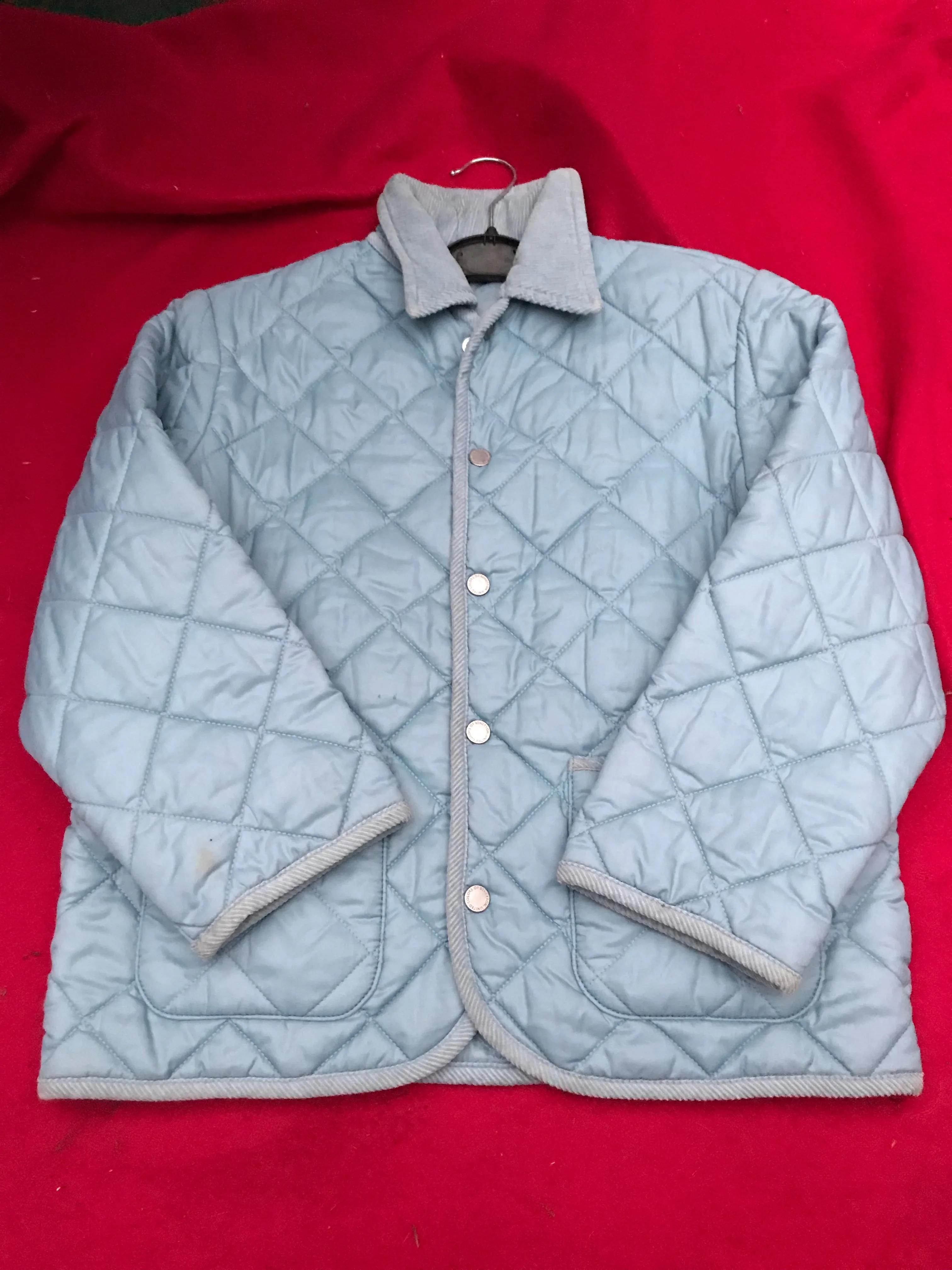 Blue quilted coat age 6 FREE POSTAGE🟢