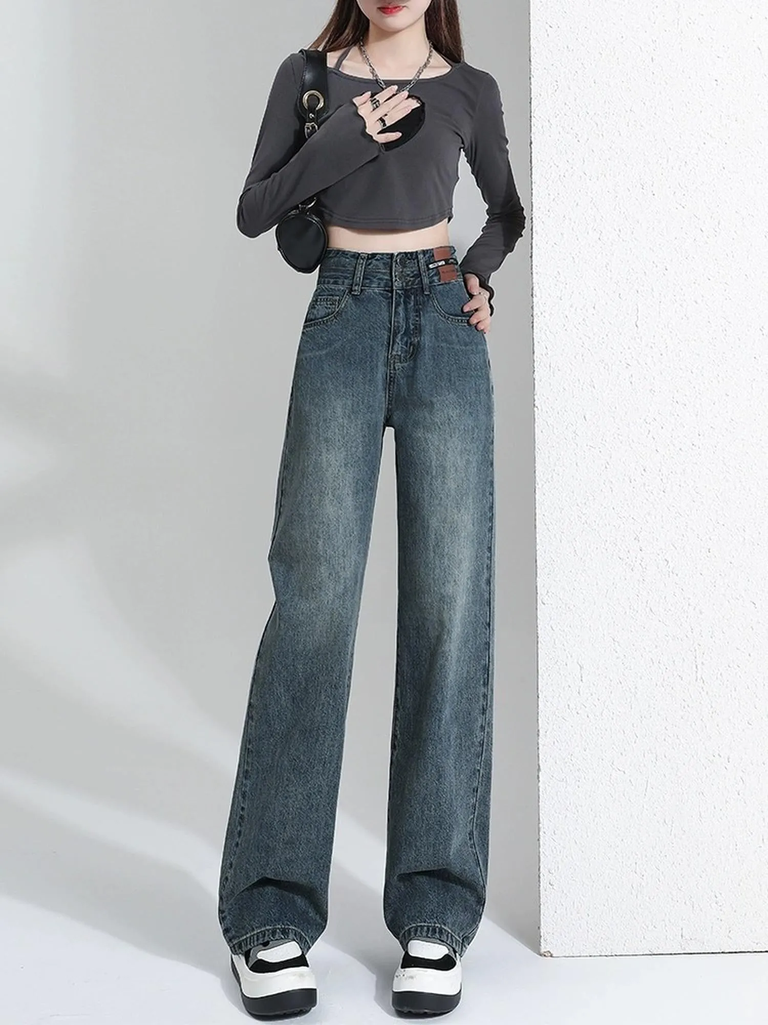 Blue Thick Waistband Denim