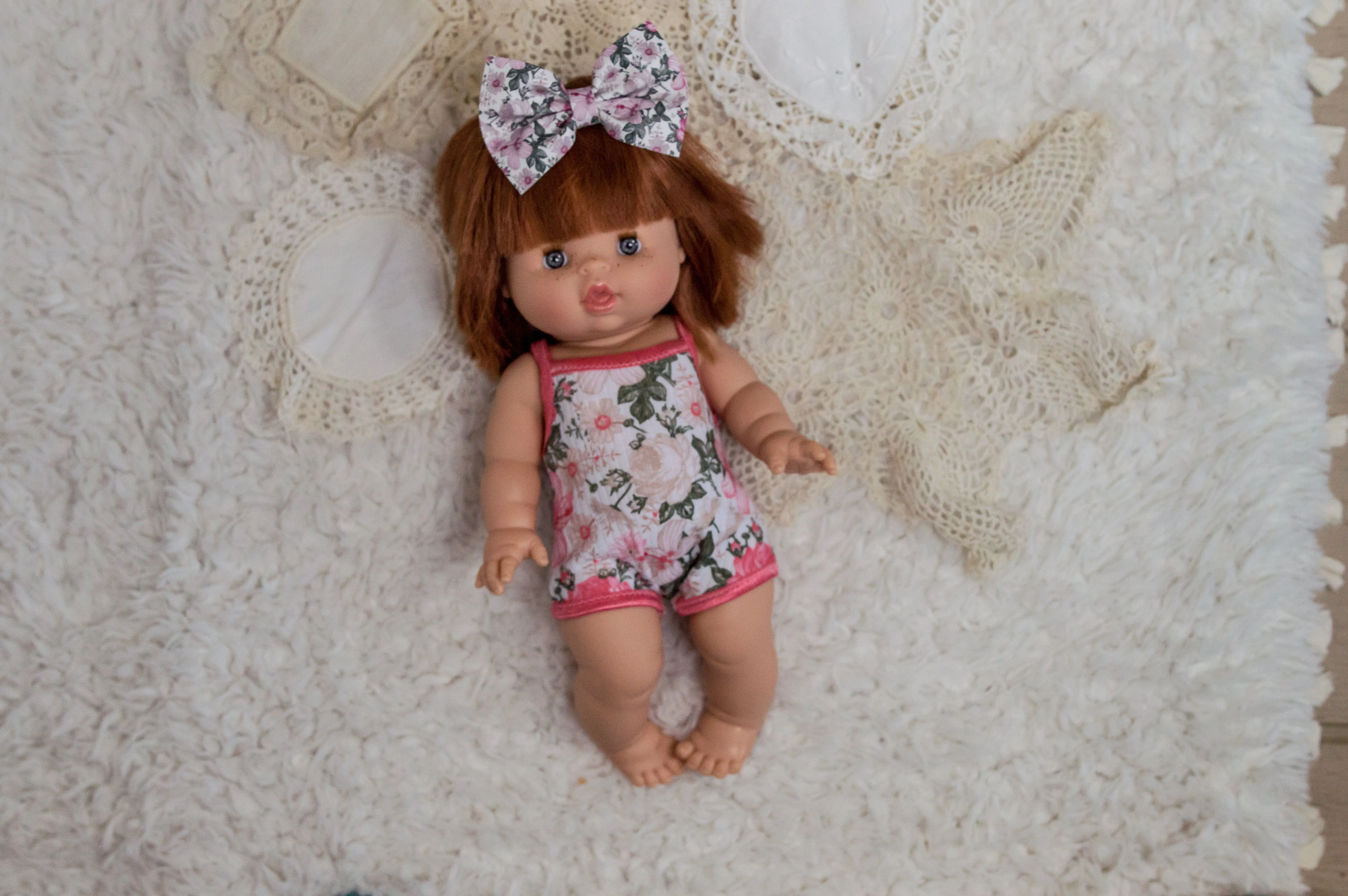 Blush hazel floral knit stretch leotard - ATD m21