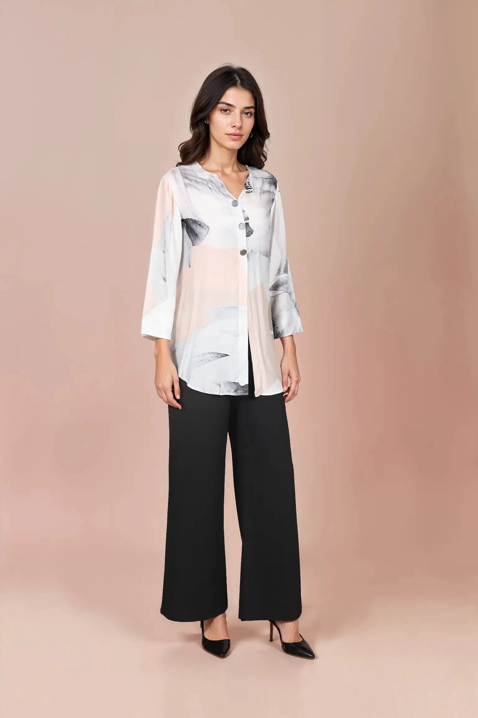 Blush printed shirt
