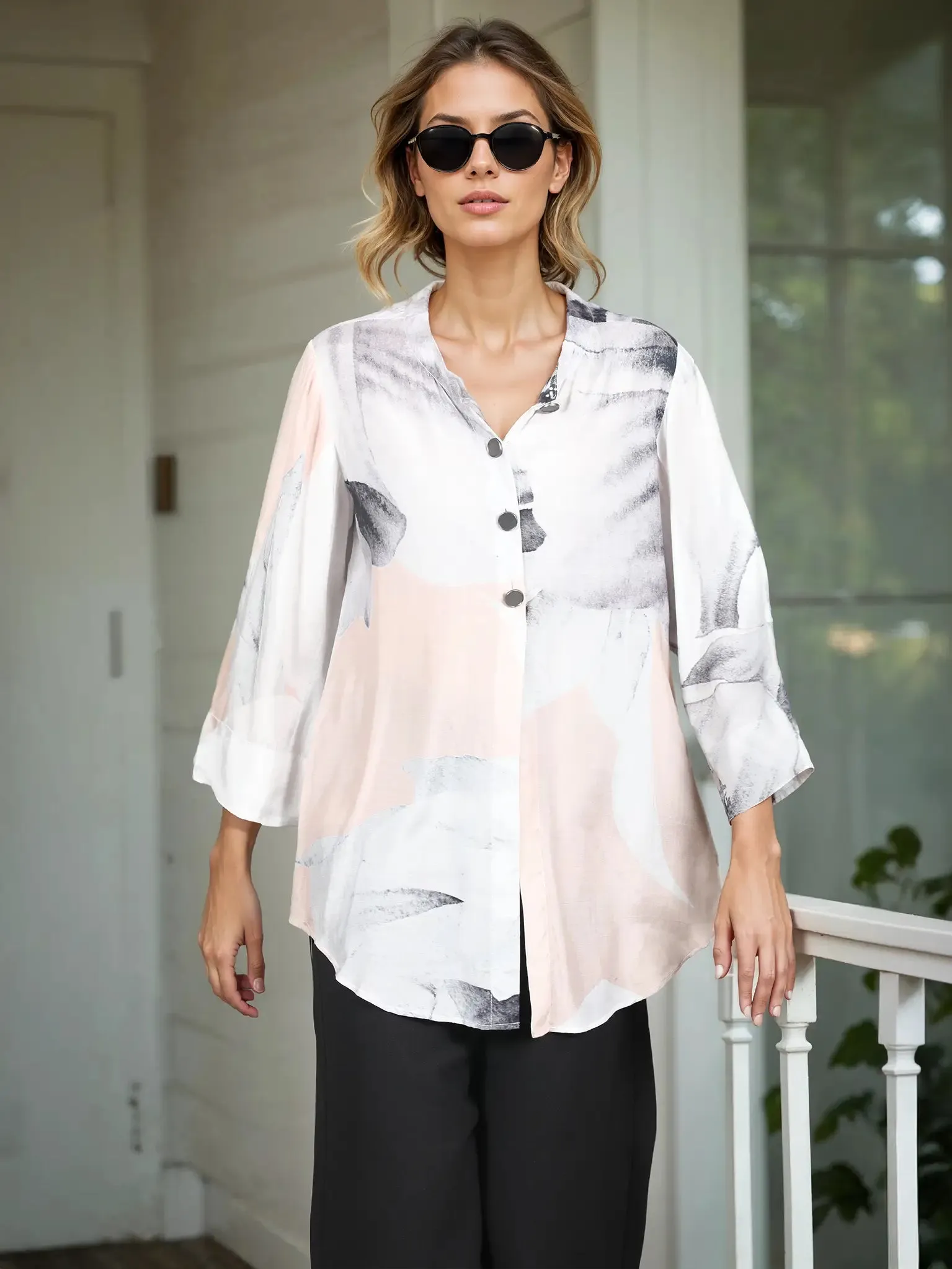 Blush printed shirt