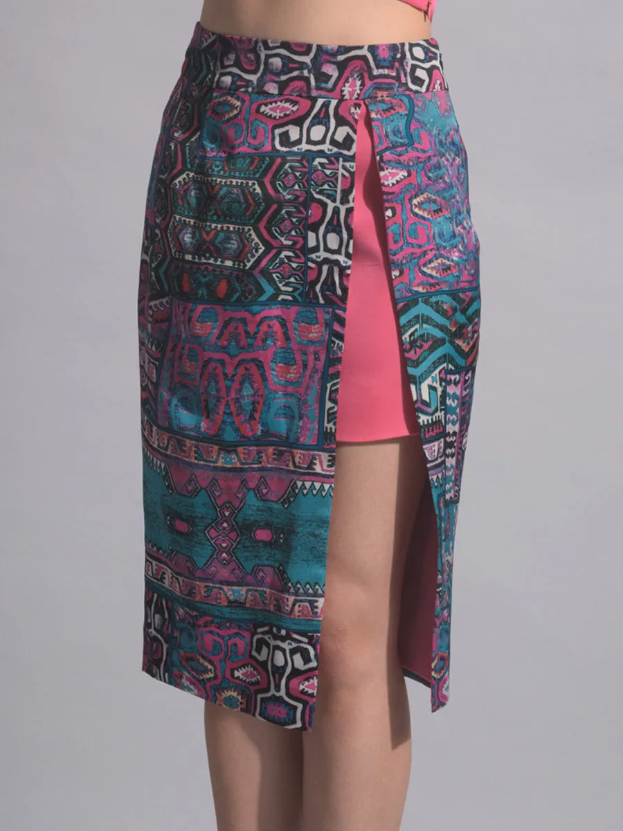 Bohemian Slit Skirt