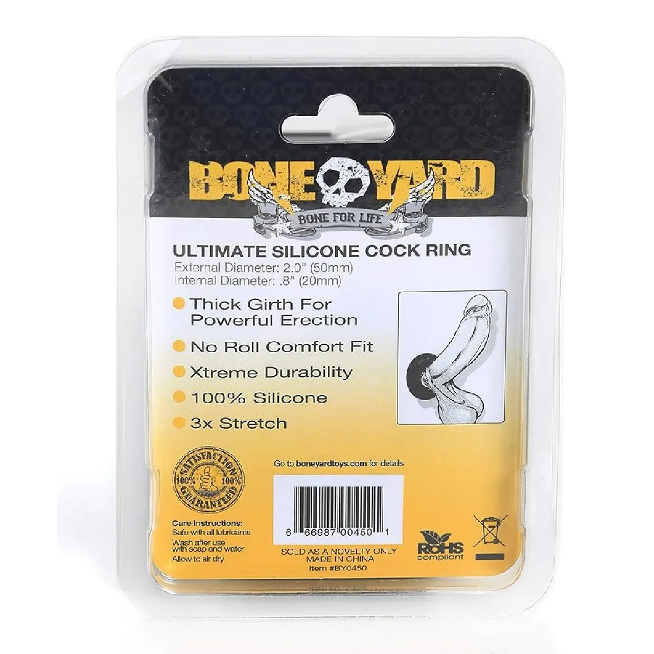Boneyard Silicone Ultimate Ring Black