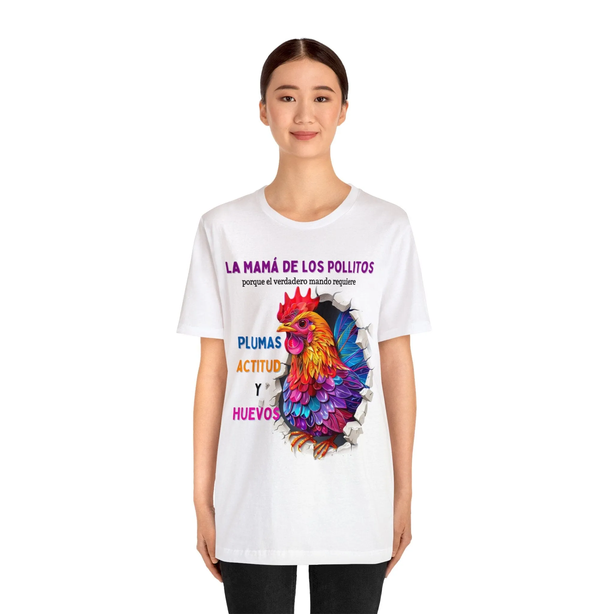 Camiseta 'Mamá de los Pollitos' – Liderazgo con Plumas, Actitud y Coraje