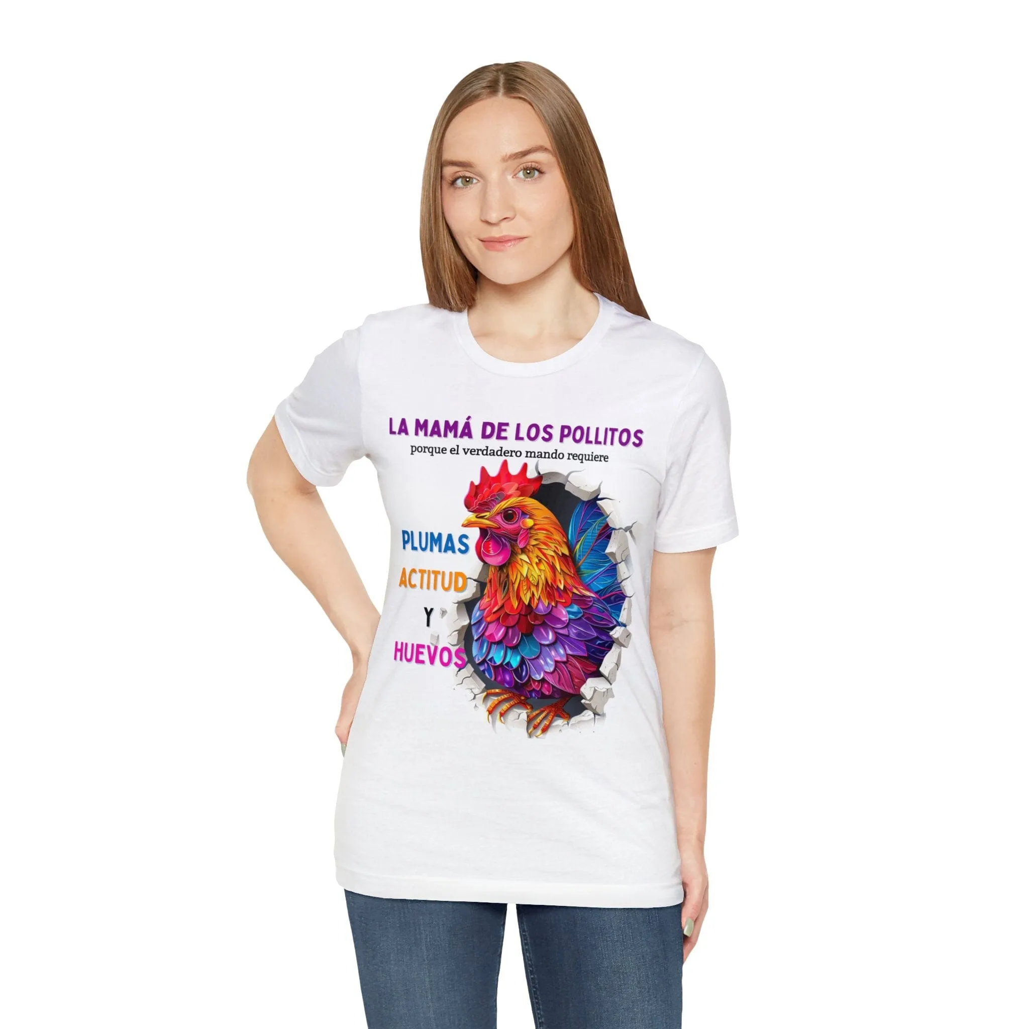 Camiseta 'Mamá de los Pollitos' – Liderazgo con Plumas, Actitud y Coraje