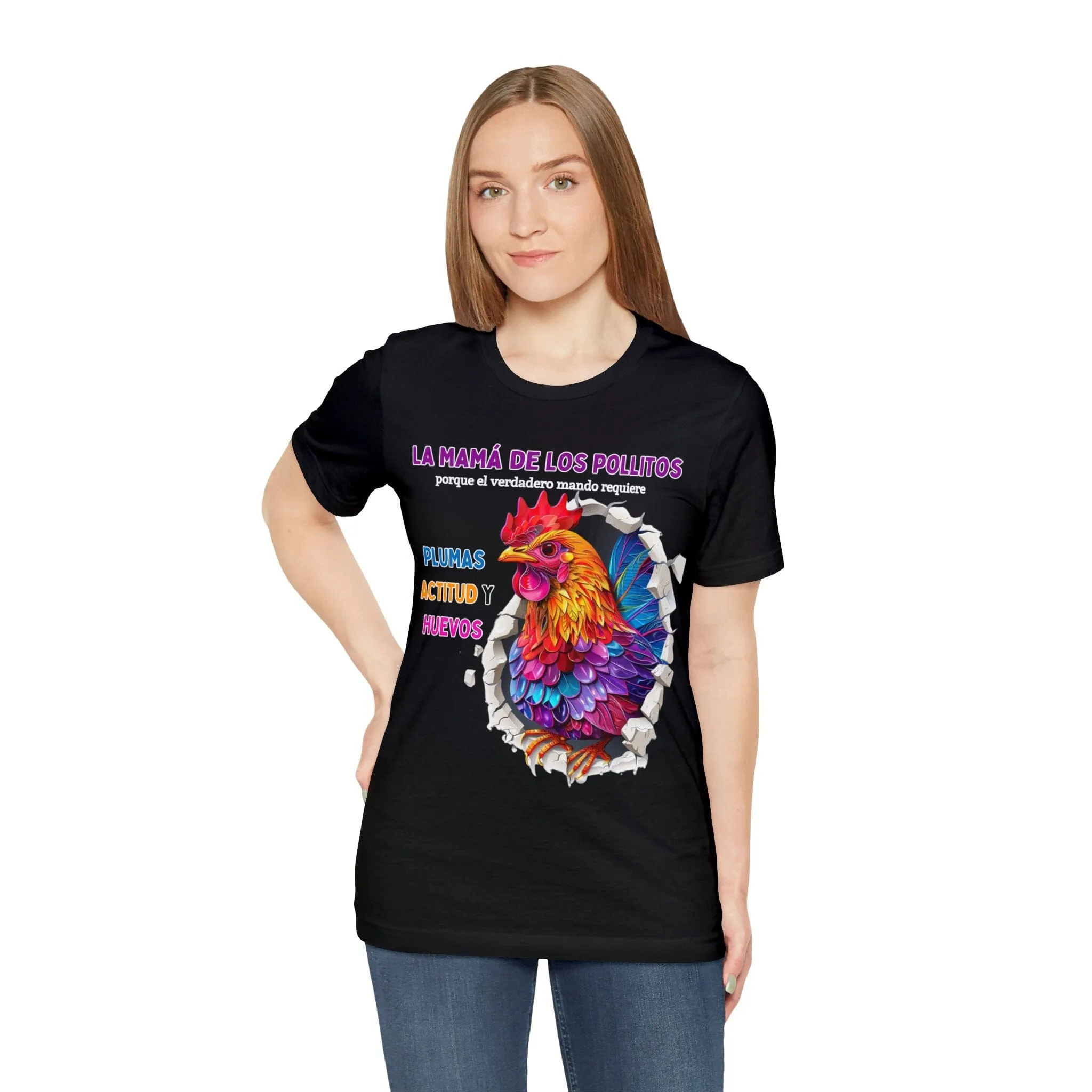 Camiseta 'Mamá de los Pollitos' – Liderazgo con Plumas, Actitud y Coraje